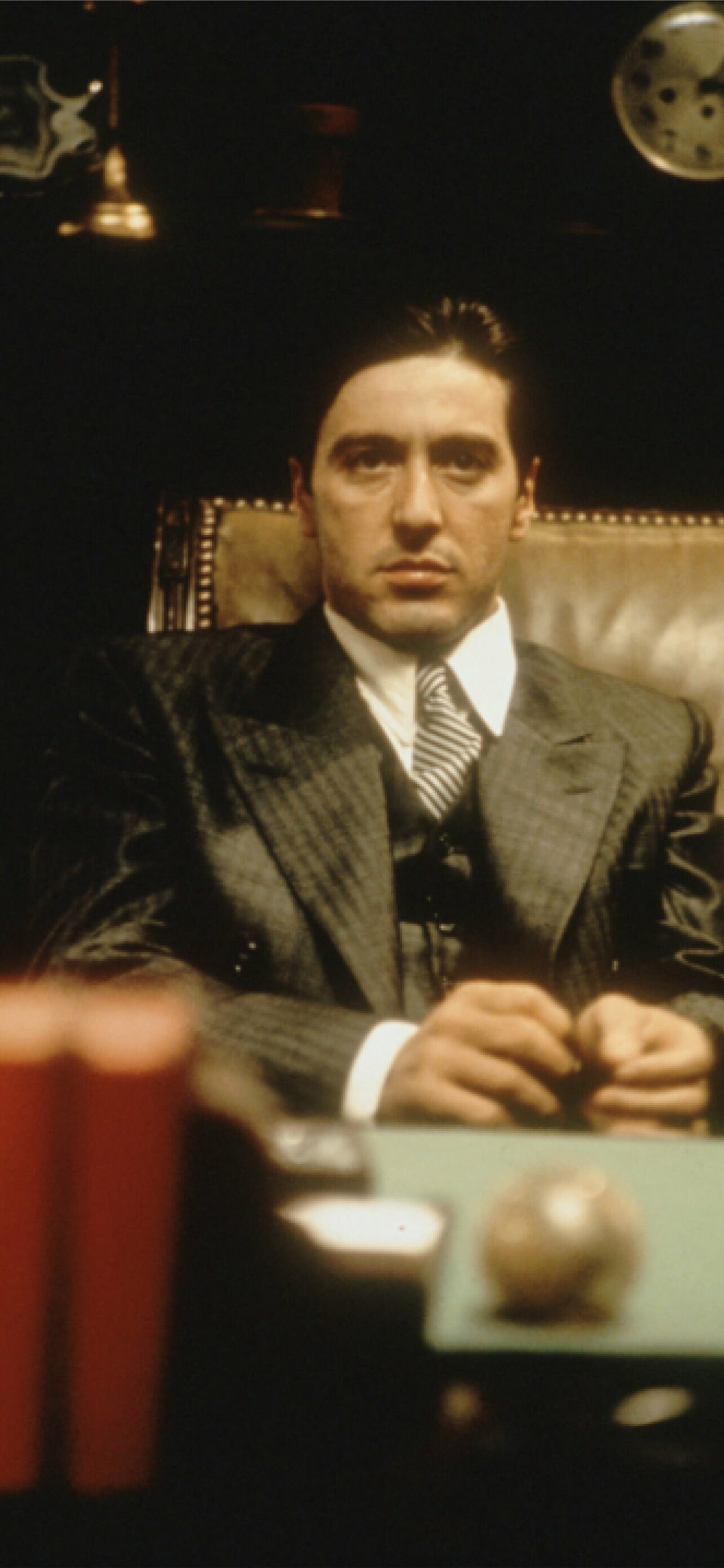 The Godfather: Al Pacino as Michael Corleone: Vito's youngest son. 1290x2780 HD Background.