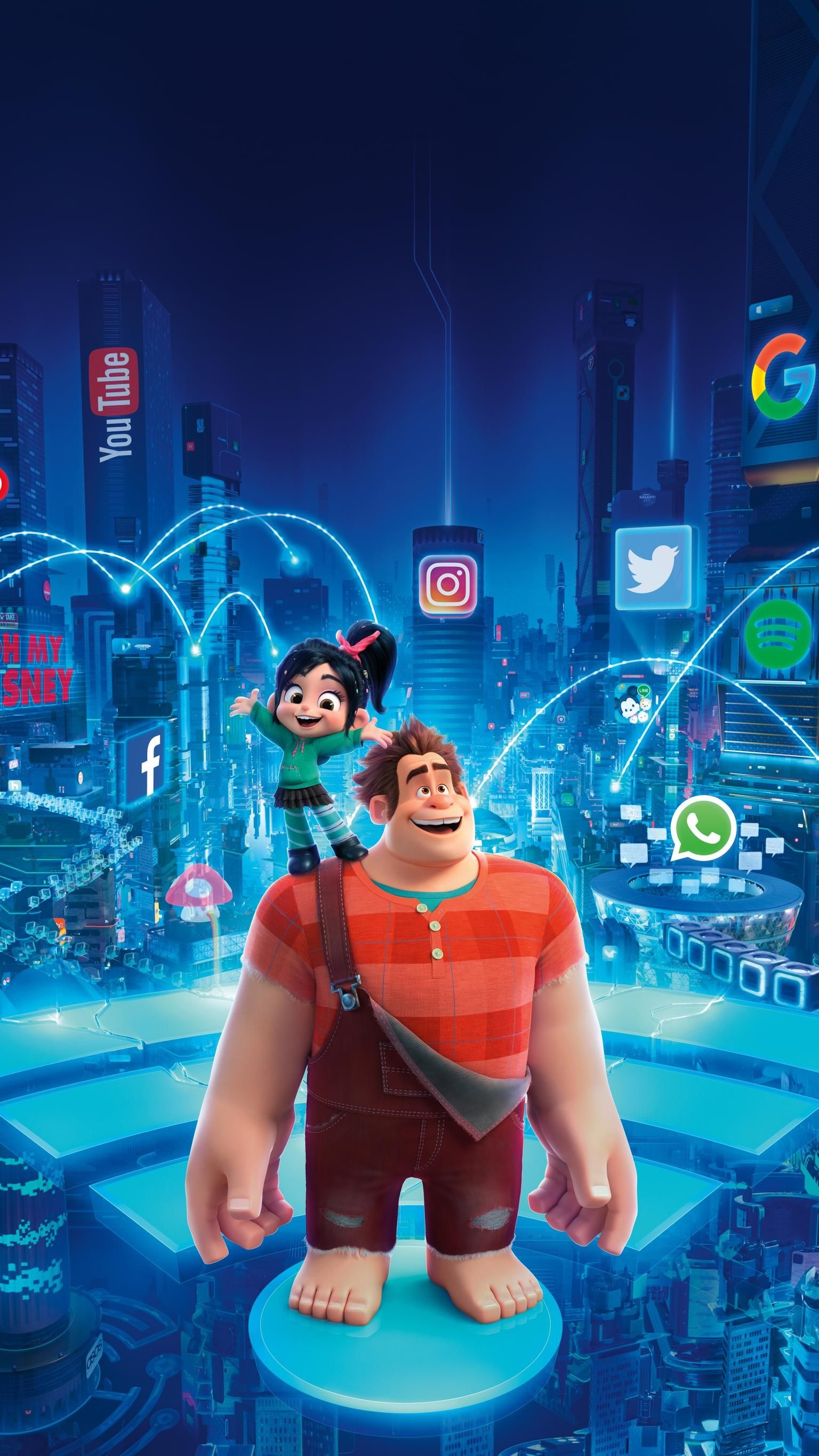 Ralph Breaks the Internet, 2018 phone wallpaper, Animated film, Movie mania, 1540x2740 HD Handy