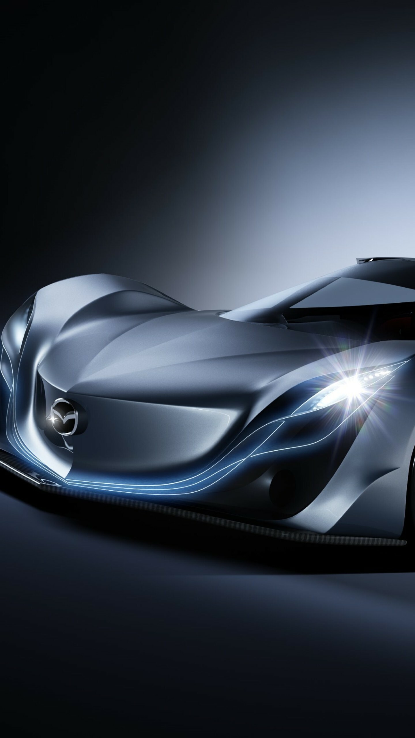 Mazda: Furai, A concept car revealed on 27 December 2007 and designed by Swift Engineering, Sport car. 1440x2560 HD Background.
