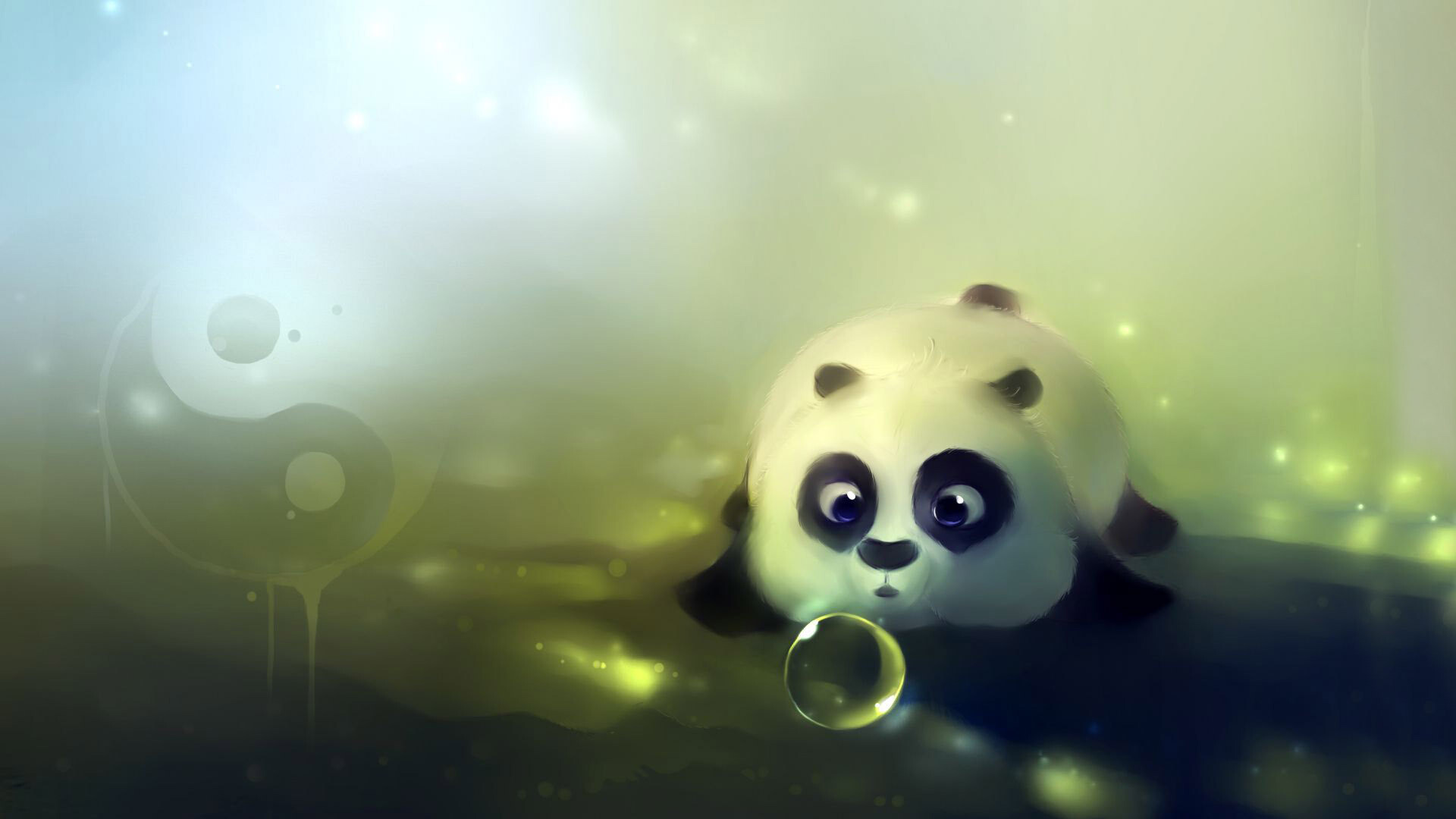 Panda: Ailuropoda melanoleuca, An iconic mammal. 1920x1080 Full HD Background.