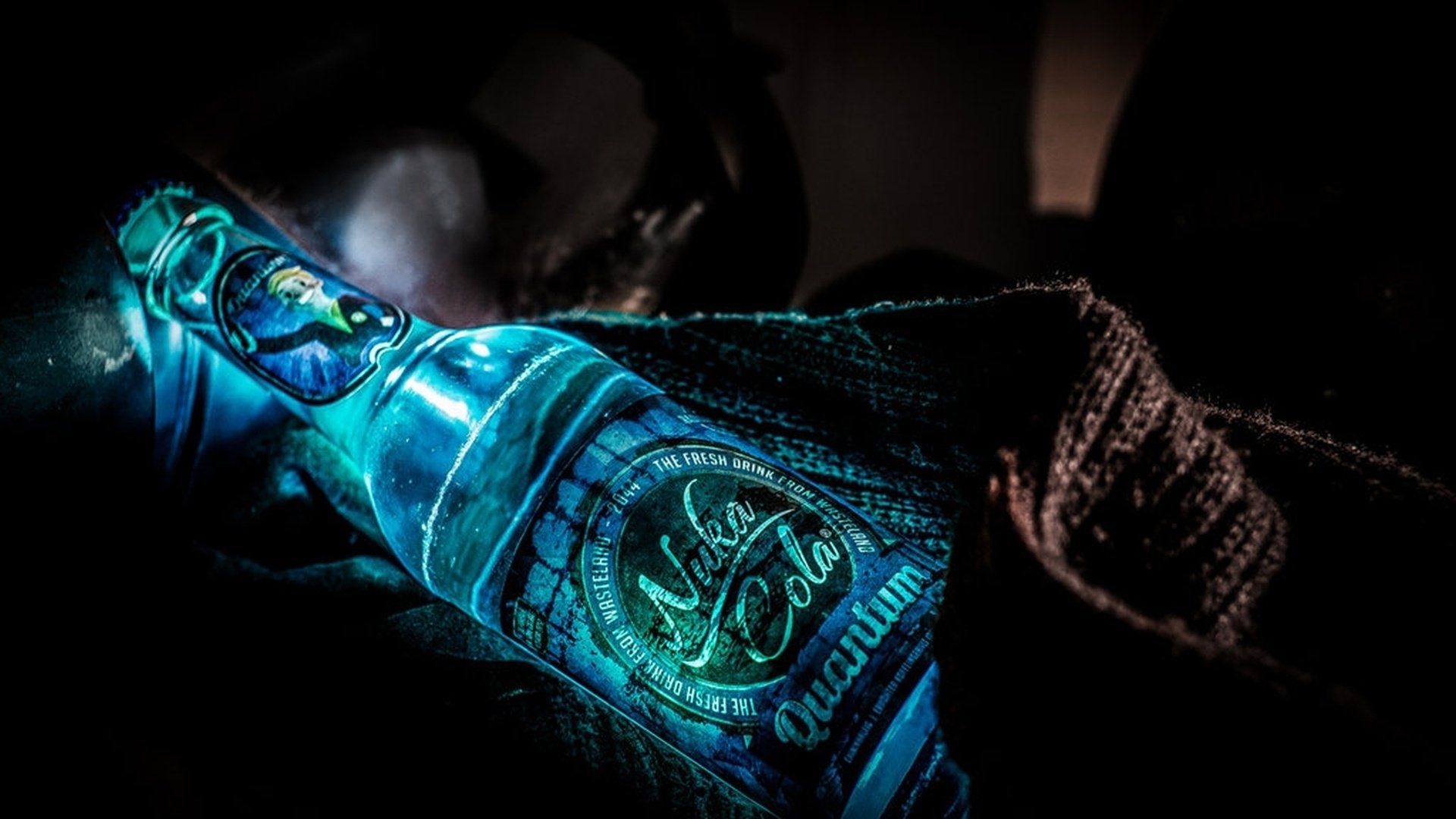 Nuka Cola Quantum, Futuristic soda, Glowing bottle lights, Duke Nukem inspired, 1920x1080 Full HD Desktop