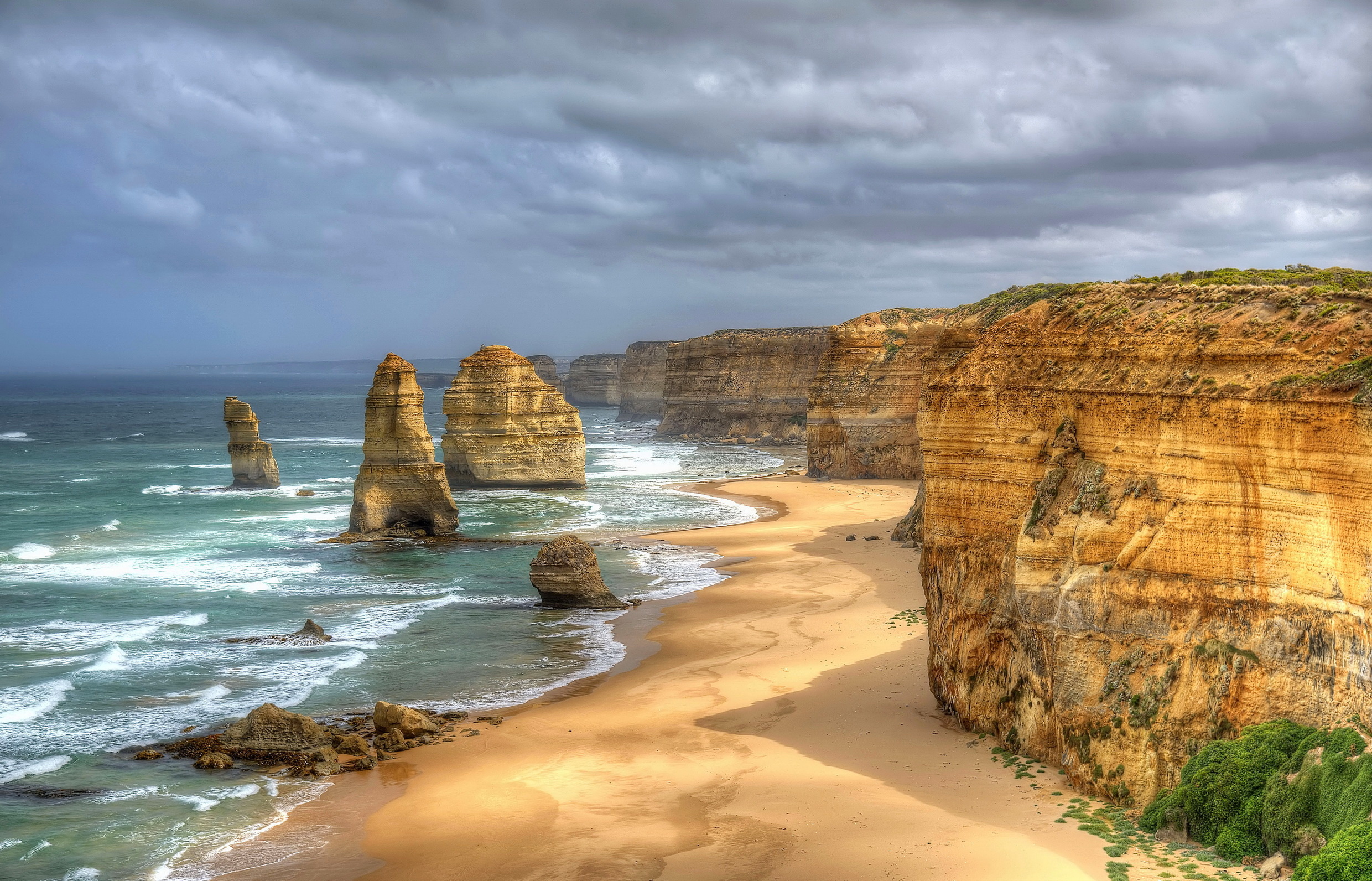 Australia, Great Ocean Road, Crag nature, Coast, 2480x1600 HD Desktop