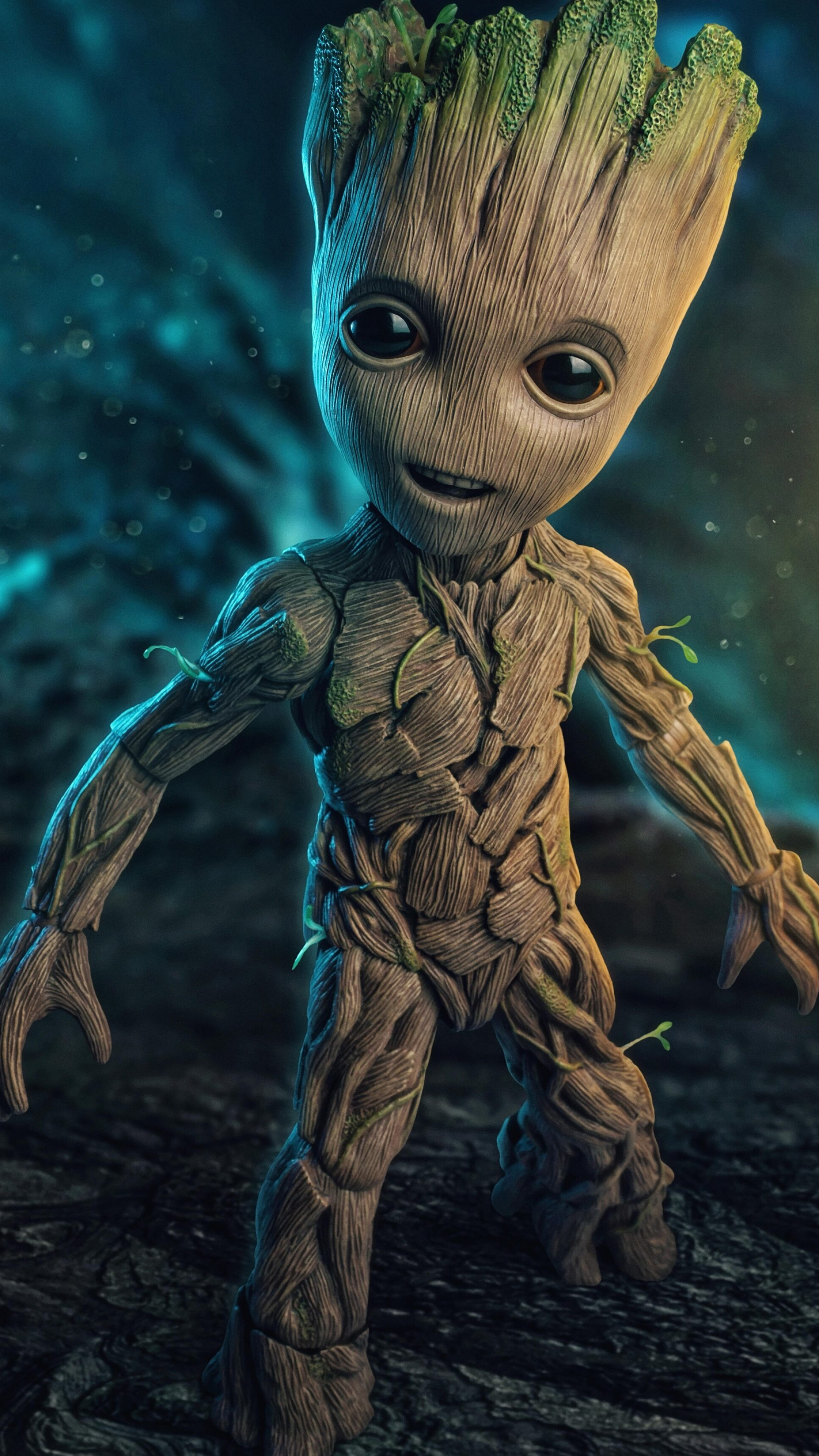 Baby Groot in 4K, 2018 Sony Xperia wallpaper, High-resolution images, Marvel superhero, 2160x3840 4K Phone