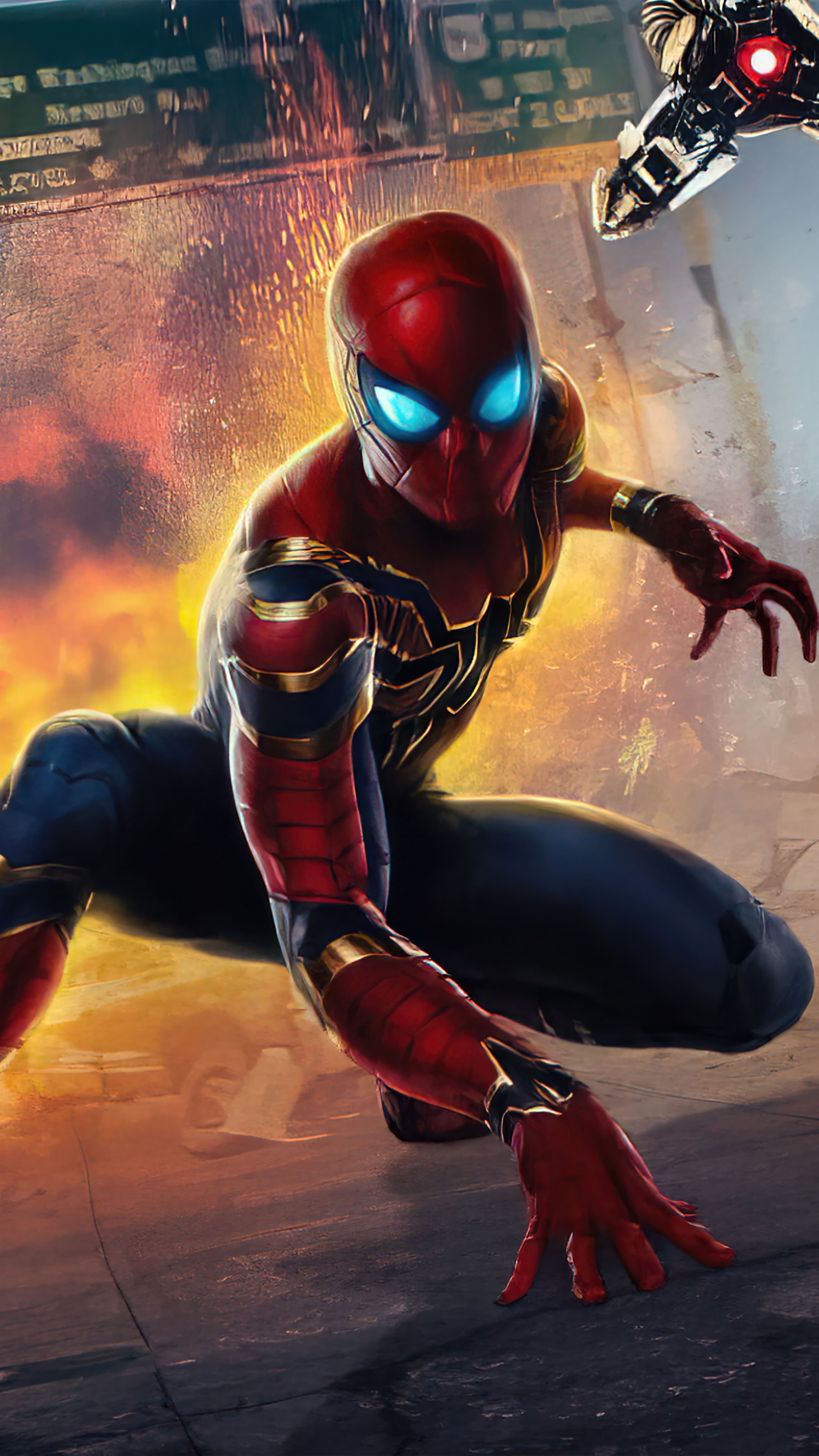 Iron Spider, Spider-Man wallpapers, New artwork, Marvel movies, 2160x3840 4K Phone