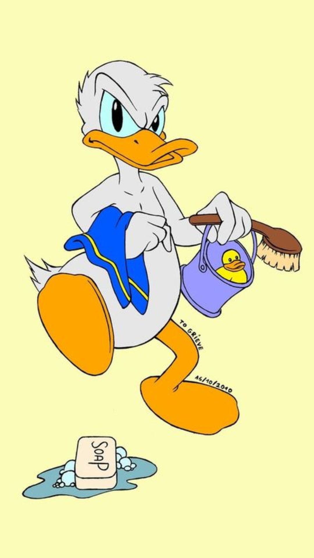 Donald Duck: Well known worldwide for his appearances in comics. 1080x1920 Full HD Background.