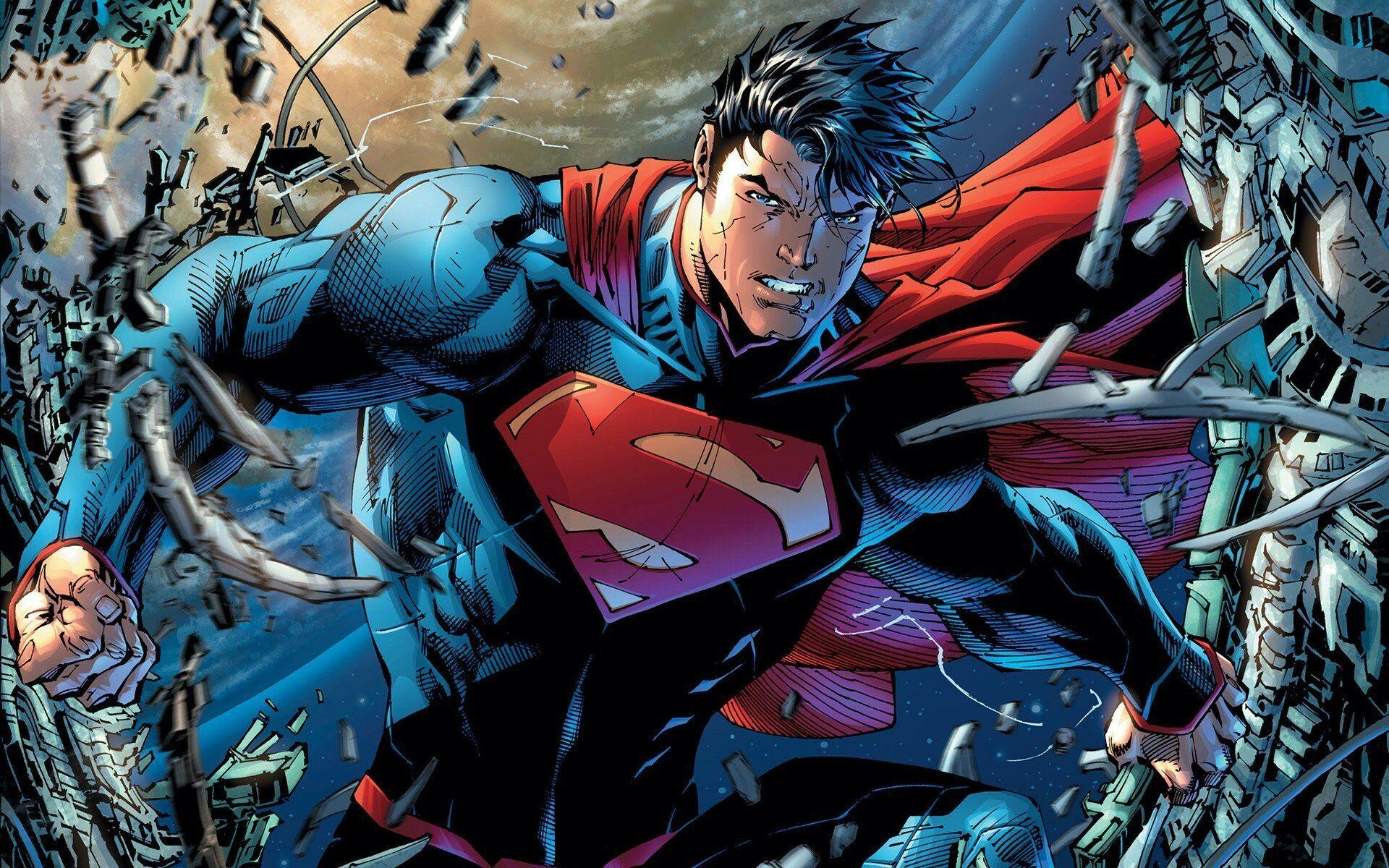 DC Heroes: Superman, debuted in the comic book Action Comics №1. 1920x1200 HD Background.