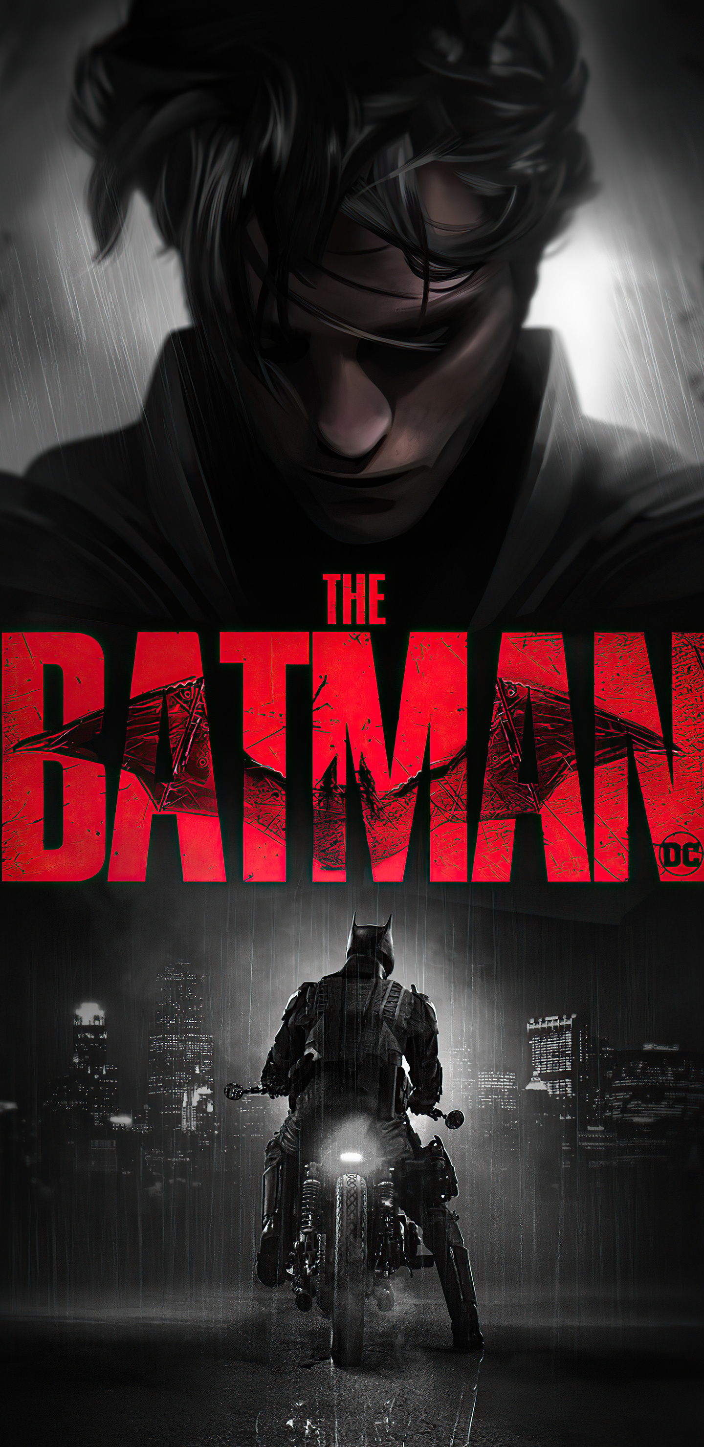 The Batman movie, 2021 poster, Samsung Galaxy Note 9, 8, 1440x2960 HD Phone