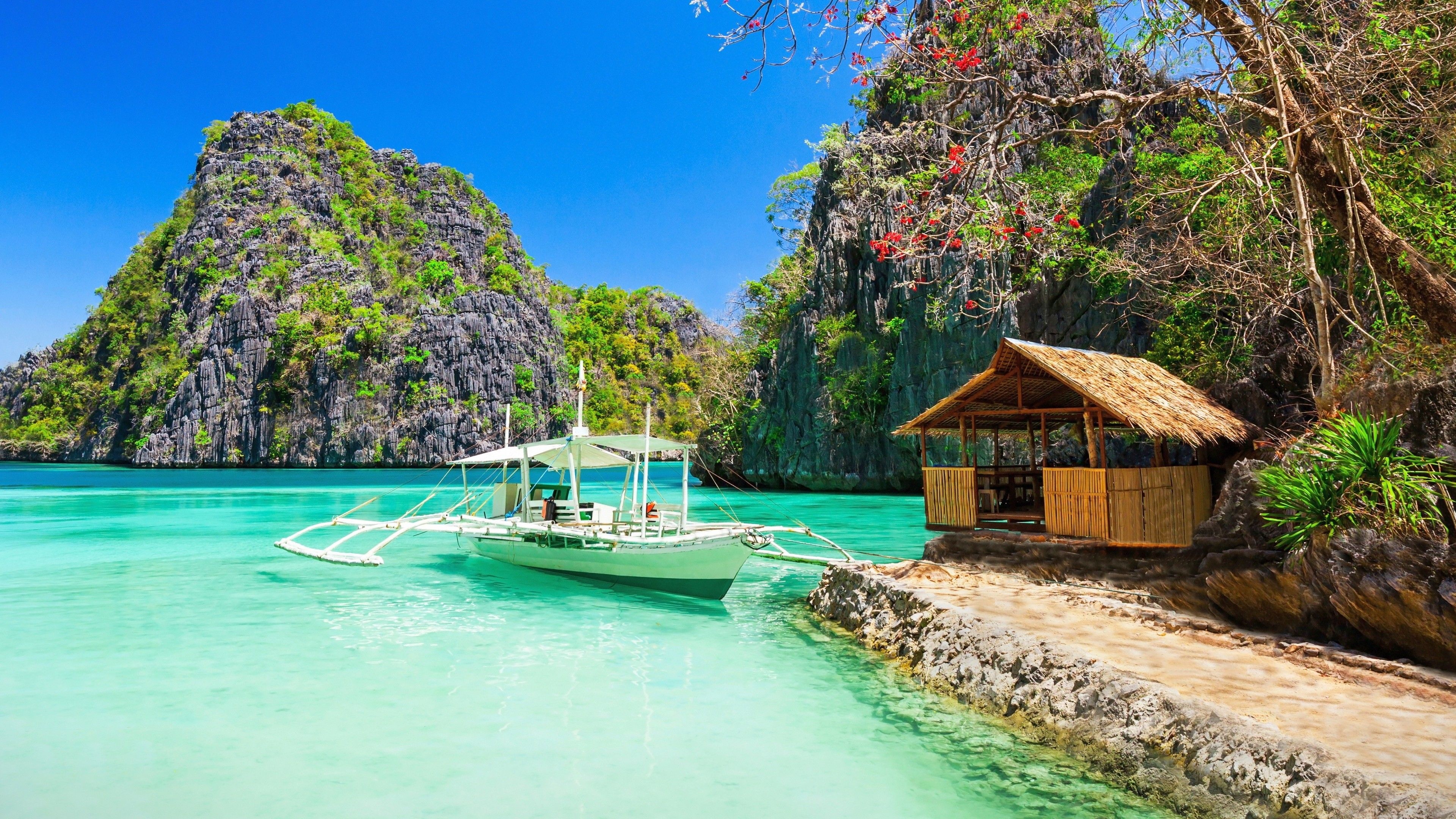 Boracay beauty, Beach paradise, Philippine escape, Tropical wallpapers, 3840x2160 4K Desktop