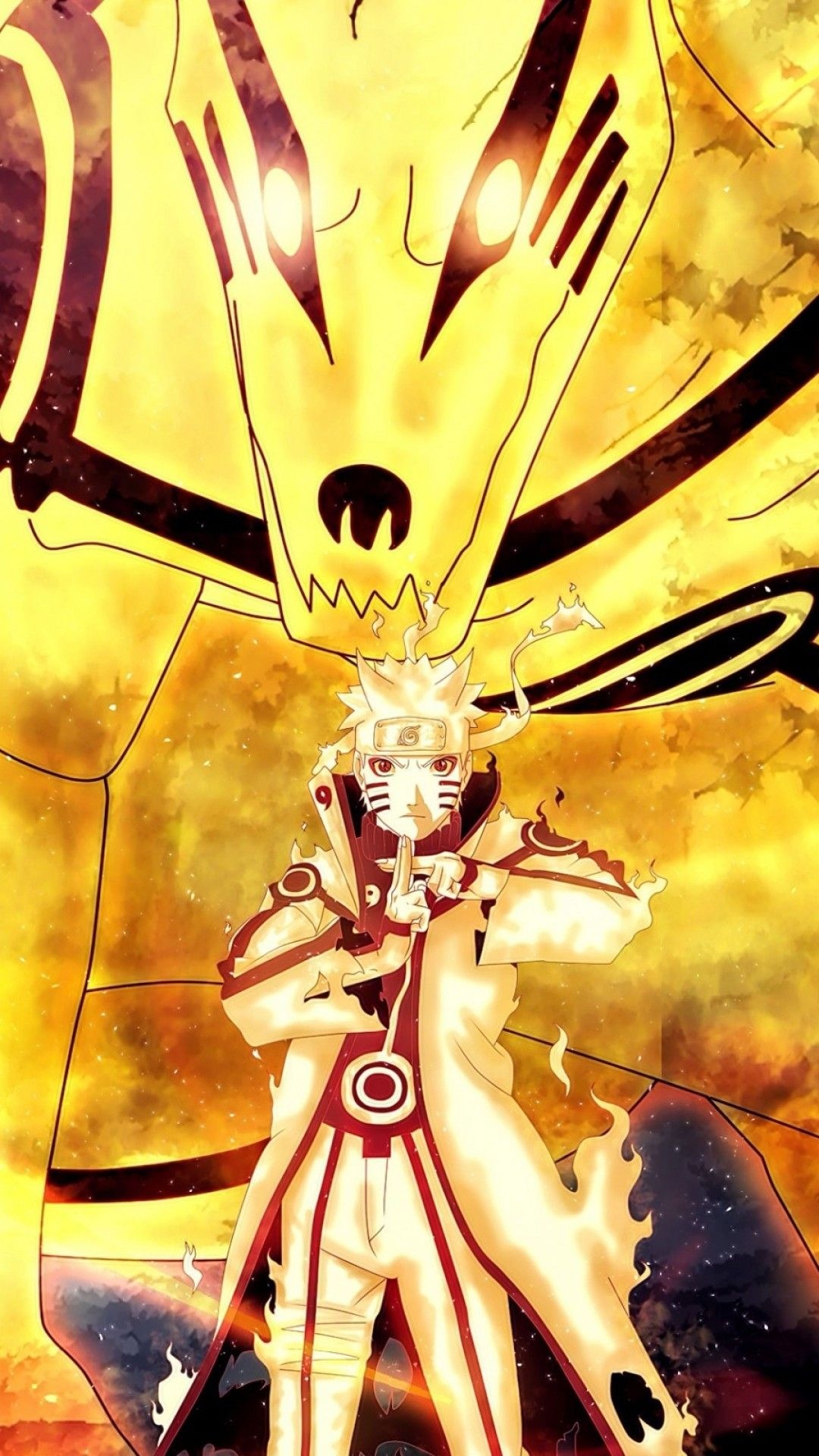 Kurama (Anime), Naruto Uzumaki's partner, Anime wallpaper, Captivating visuals, 1080x1920 Full HD Phone
