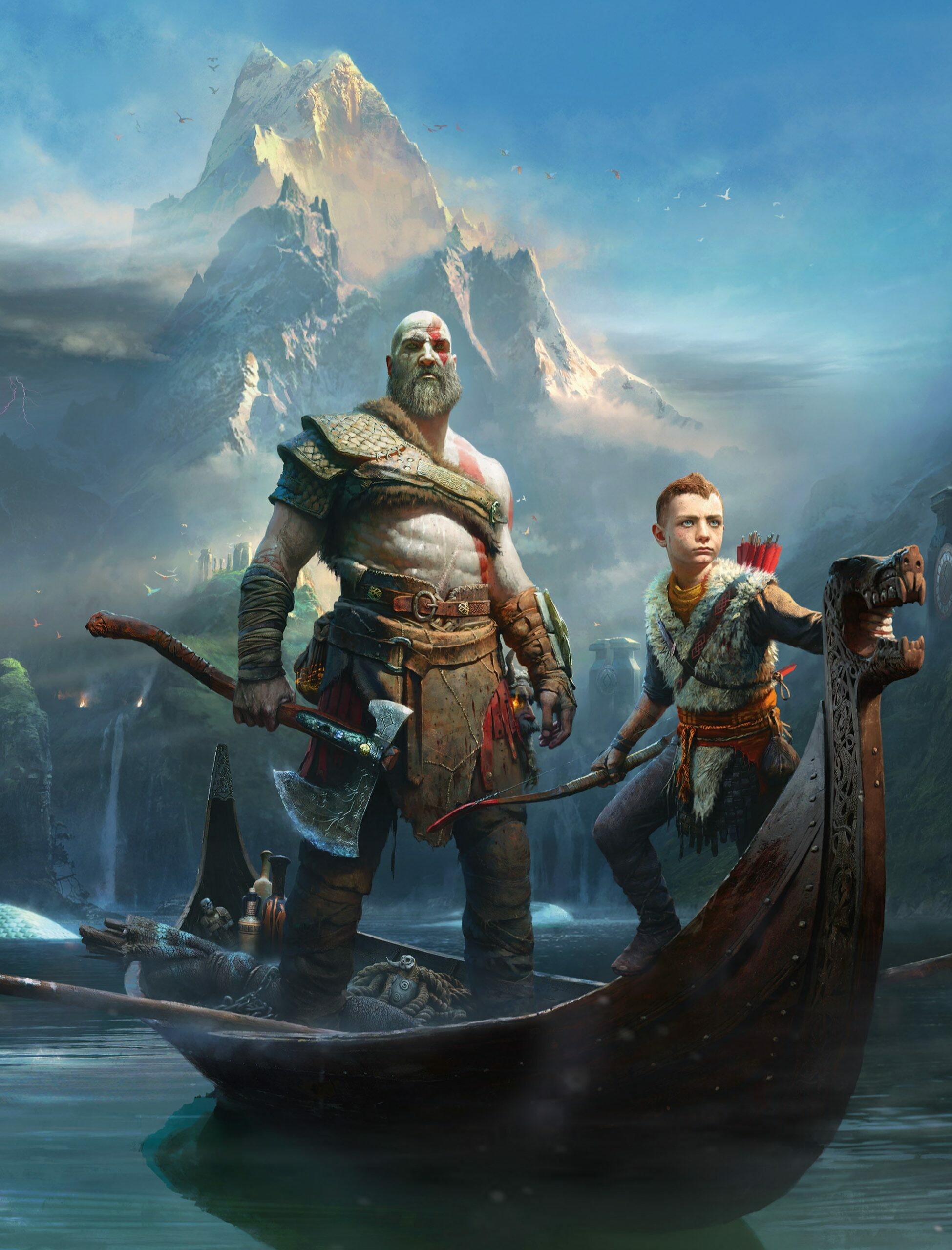 God of War: The series consists of eight single-player-only games and one that includes multiplayer. 1950x2560 HD Background.