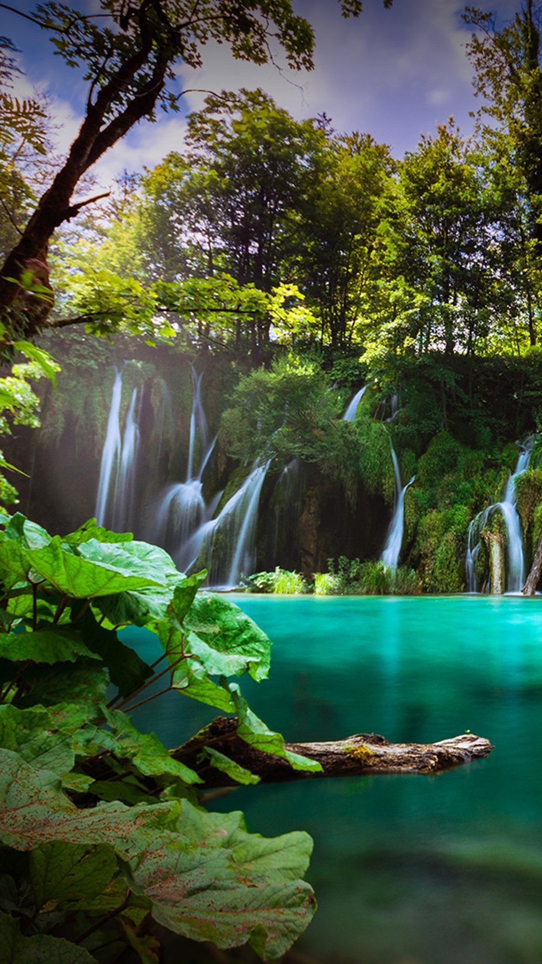 Plitvice Lakes, Natural park, Turquoise water, Windows 10 spotlight, 1080x1920 Full HD Handy