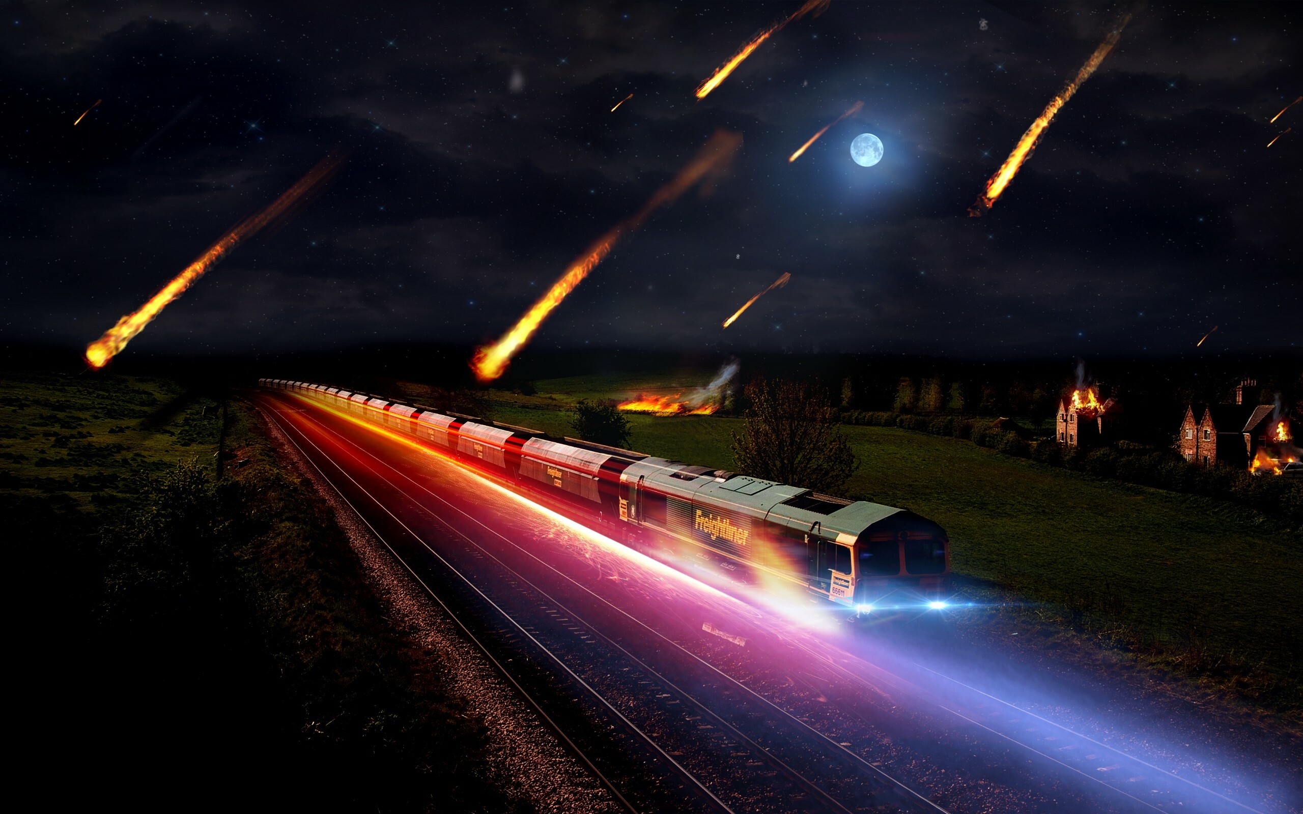 Meteor: Shooting stars, Meteoroid, Objects significantly smaller than asteroids. 2560x1600 HD Wallpaper.