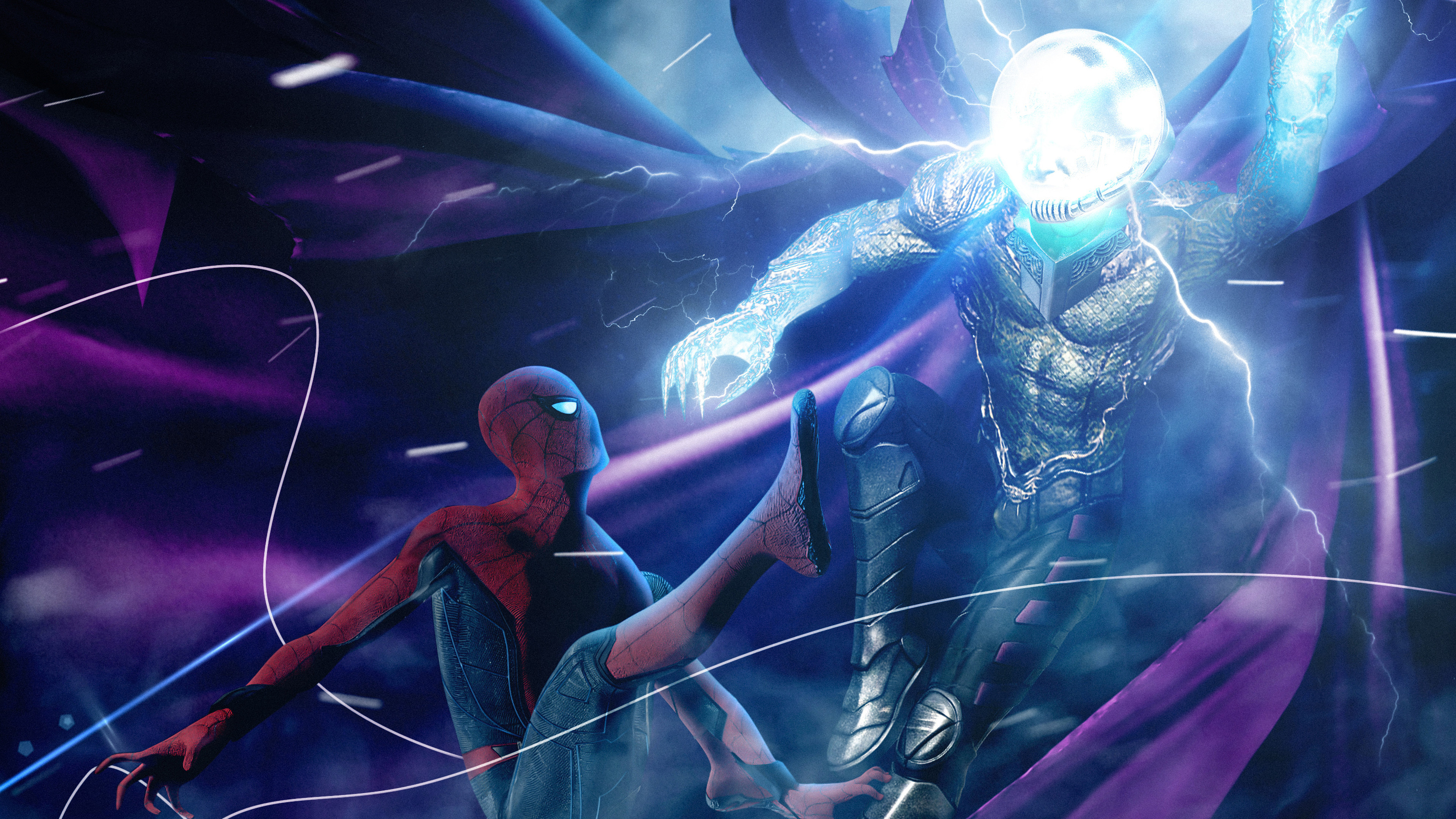 Mysterio and Spider-Man wallpaper, 4K resolution, 3840x2160 4K Desktop