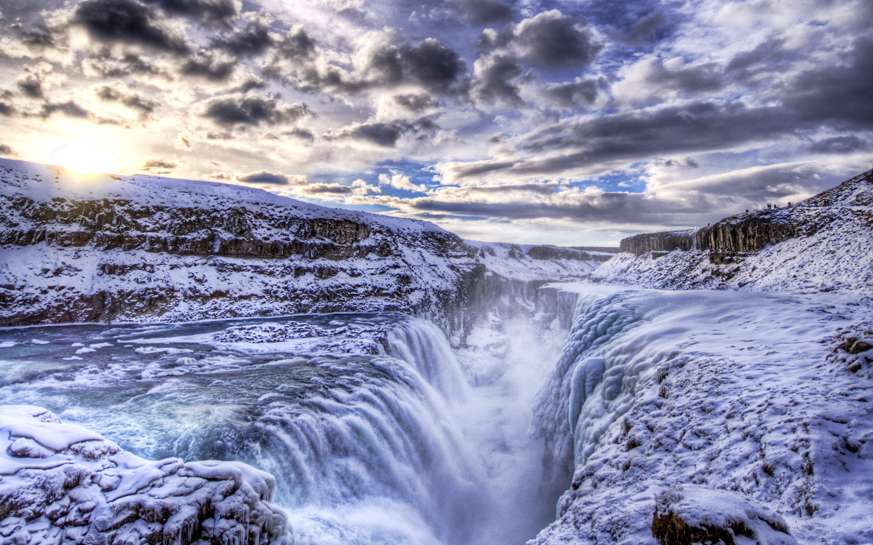 HD-Hintergrundbild des Gullfoss-Wasserfalls, 2870x1800 HD Desktop