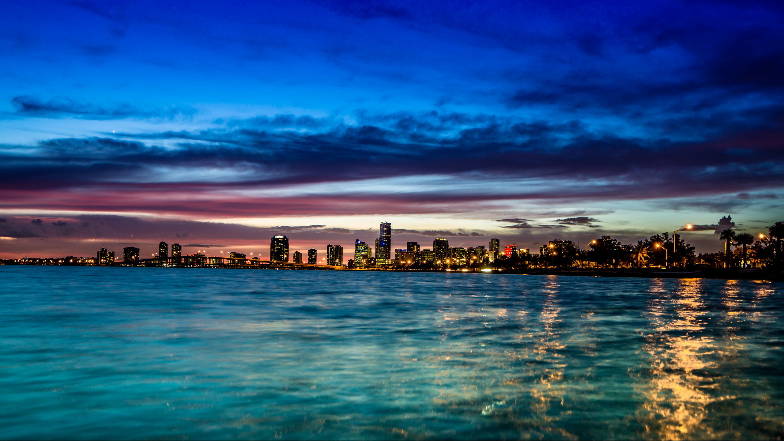 Miami Beach Skyline, HD wallpaper, Posted by Ryan Sellers, Stunning visuals, 2560x1440 HD Desktop