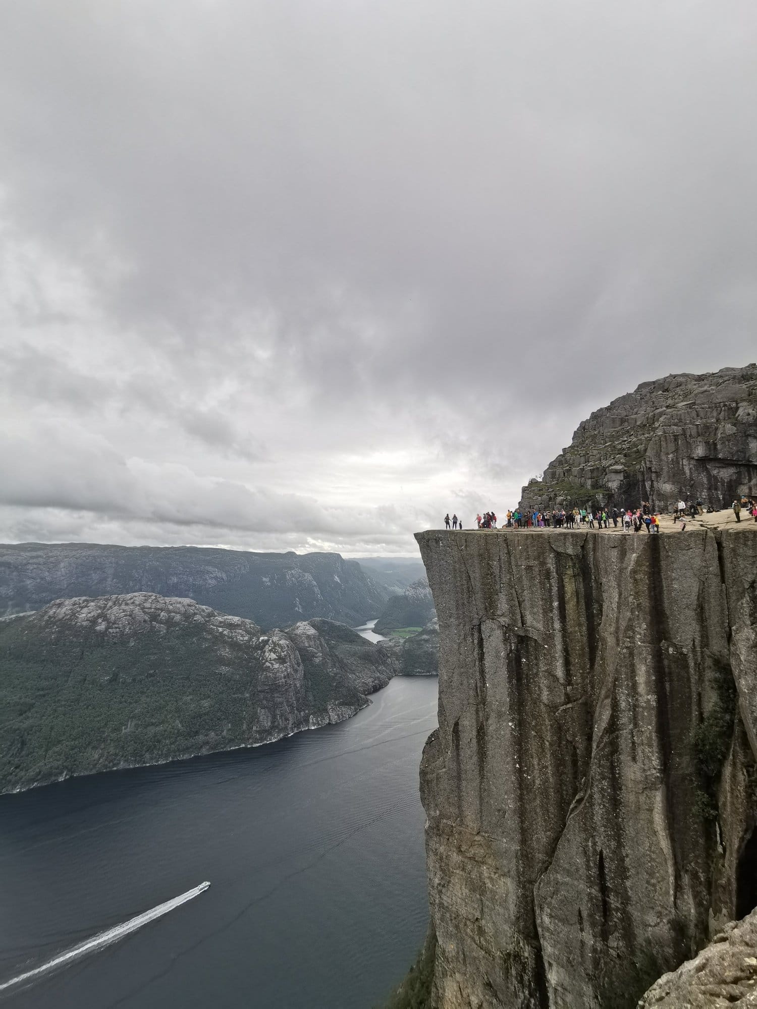 Pulpit Rock, Breathtaking viewpoint, Norwegian fjords, Hiking adventure, 1500x2000 HD Phone