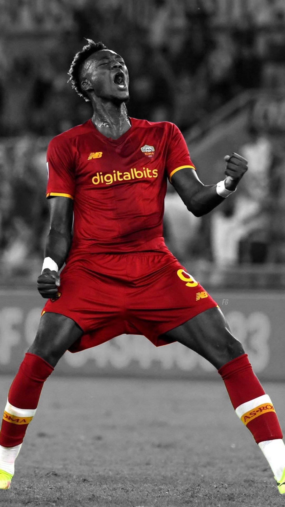 AS Roma, Tammy Abraham, Background images, 1080x1920 Full HD Phone