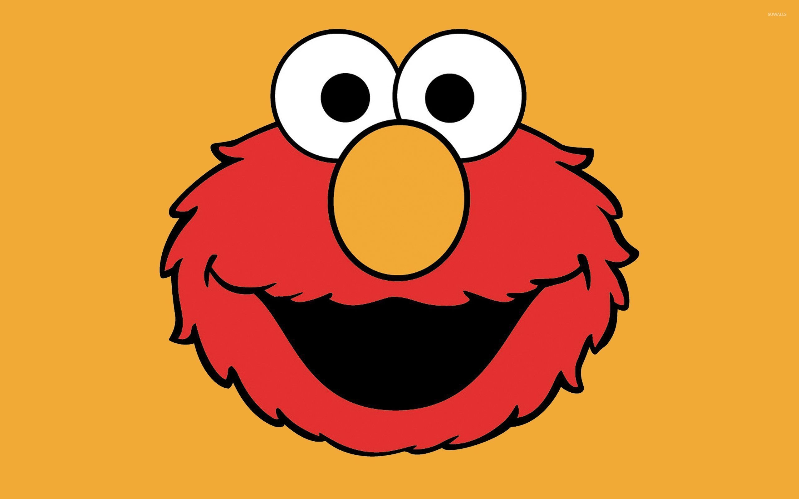 Sesame Street: Elmo minimalistic art, Primary muppet character, Performed by Ryan Dillon. 2560x1600 HD Background.