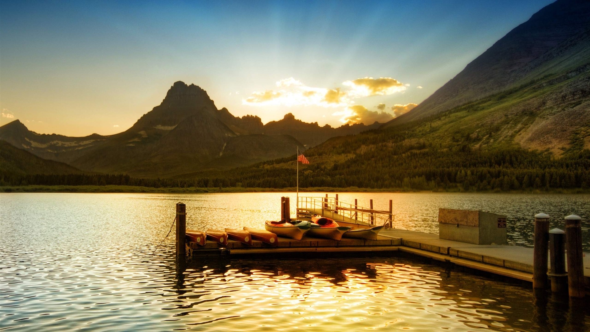Glacier Park splendor, Nature's masterpiece, HD landscape, Tranquil beauty, 1920x1080 Full HD Desktop
