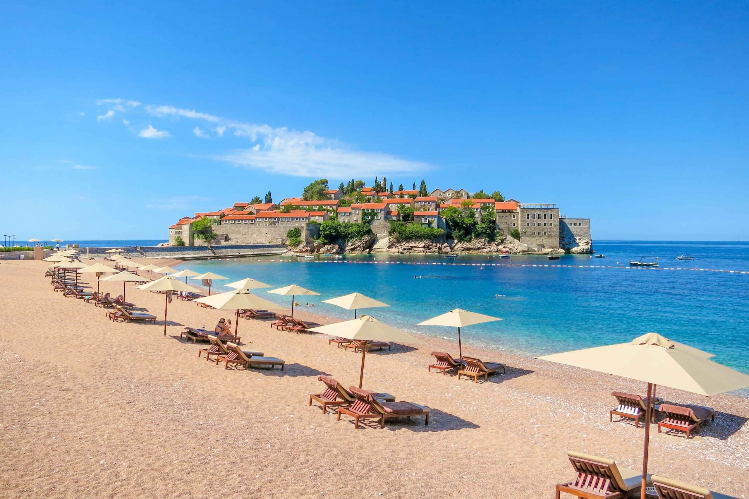 Sveti Stefan Montenegro, Beach paradise, Luxury hotel, Photogenic coastal gem, 2560x1710 HD Desktop