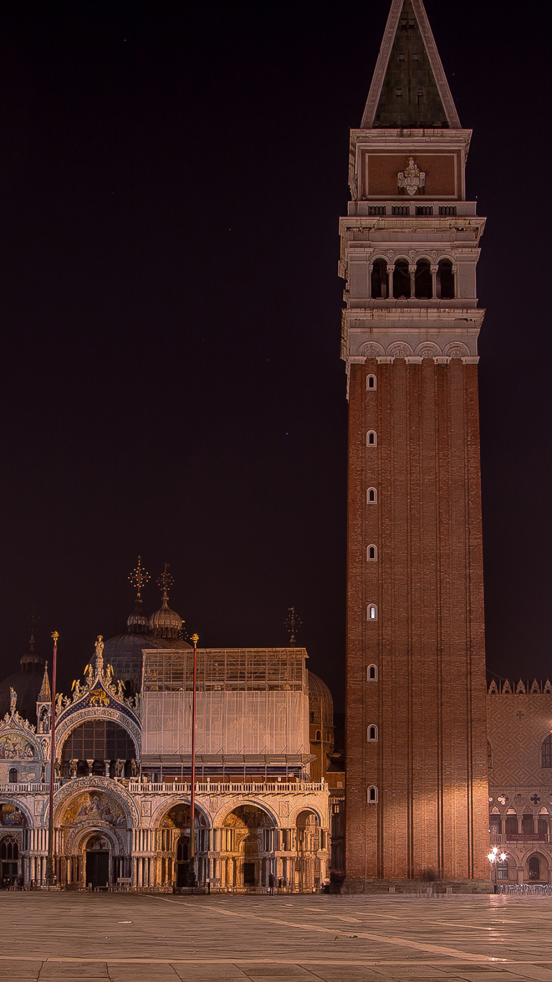 Herunterladbarer Bildschirmhintergrund des Uhrturms von Venedig, 1080x1920 Full HD Handy