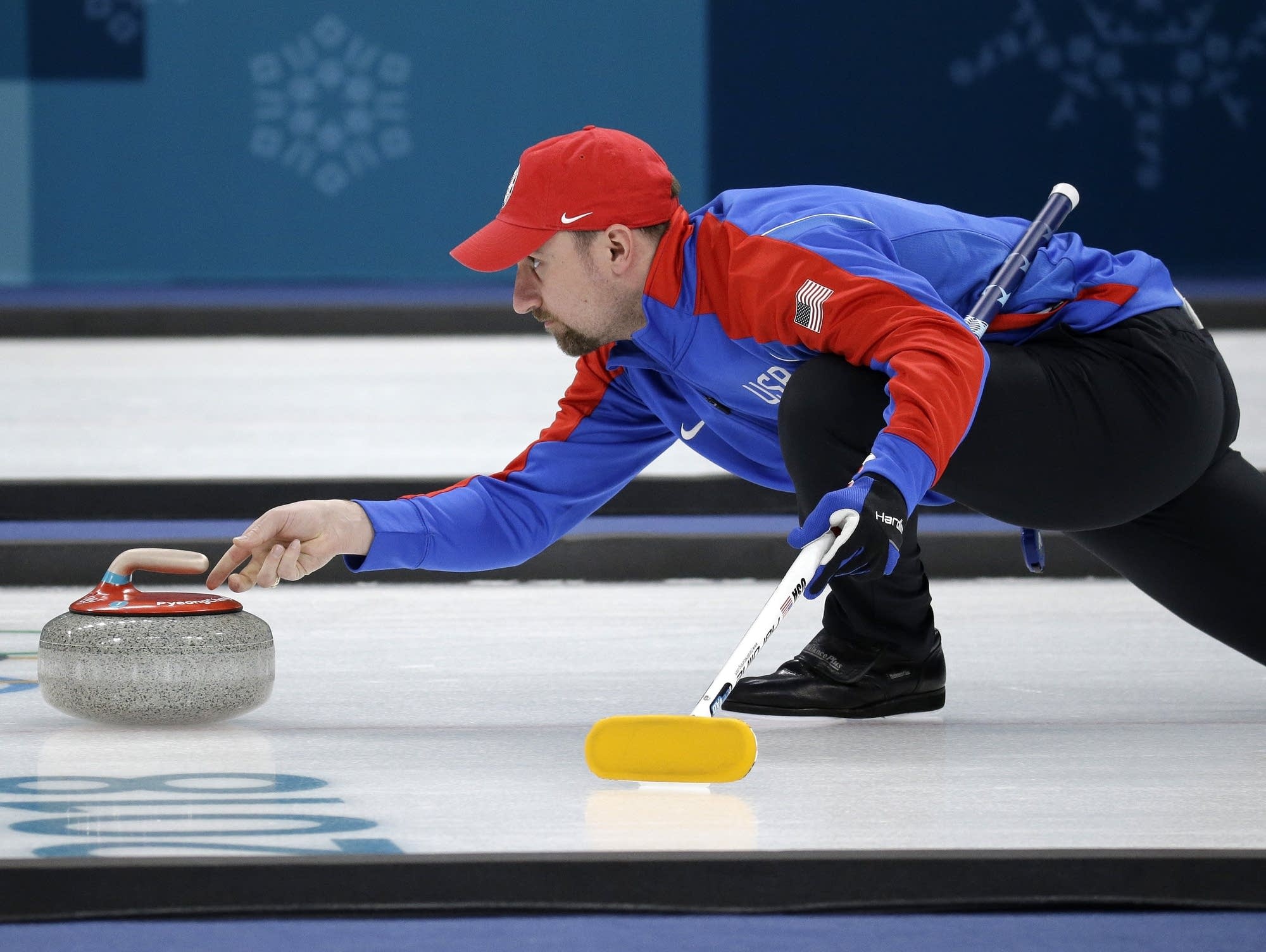 Curling: Joe Polo of the United States launches the stone during practice at the 2018 Winter Olympics in Gangneung. 2000x1510 HD Wallpaper.