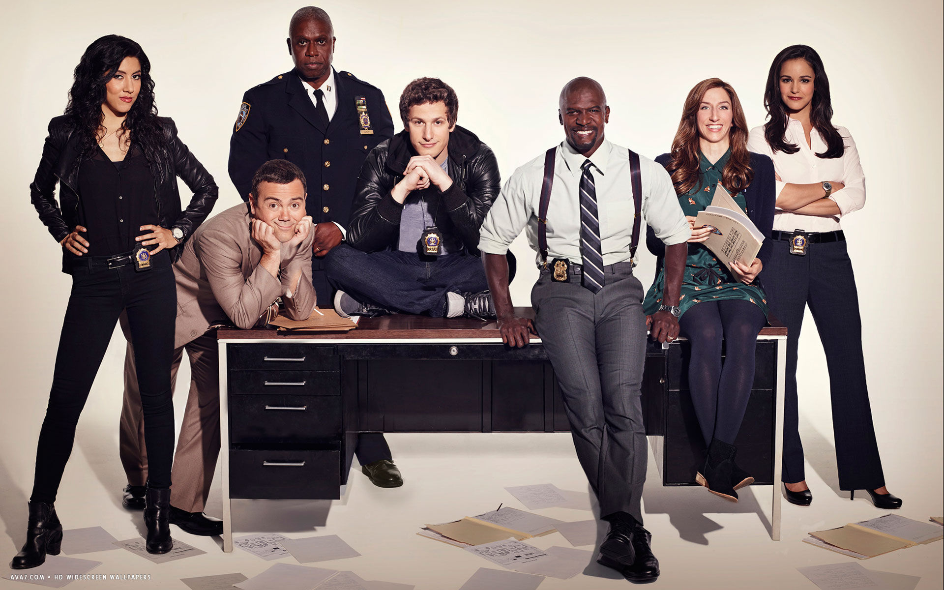 Brooklyn Nine-Nine (TV Series): Sitcom won 2 Primetime Emmys, 17 Wins and 130 nominations total. 1920x1200 HD Background.