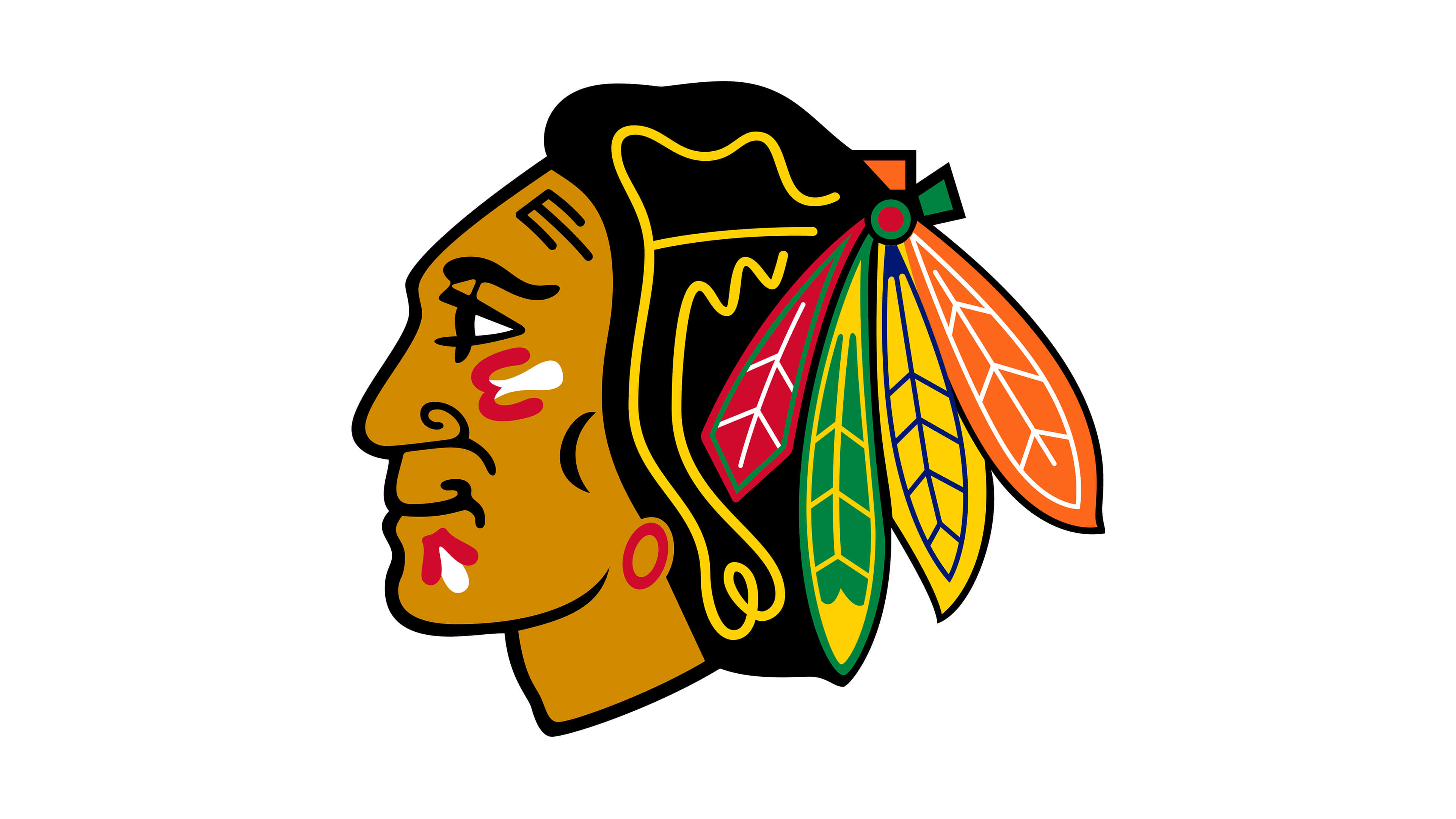 Chicago Blackhawks: A professional ice hockey team based in Chicago, NHL, Logo. 3840x2160 4K Wallpaper.