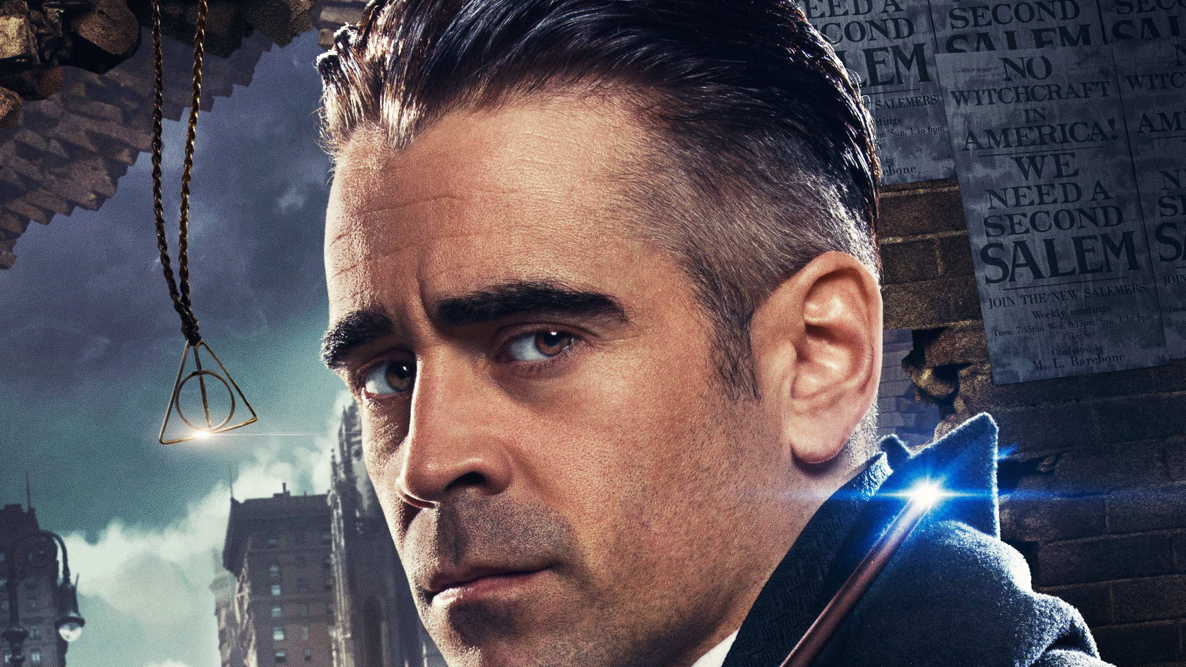 Colin Farrell, Fantastic Beasts and Where to Find Them, movies, 3840x2160 4K Desktop