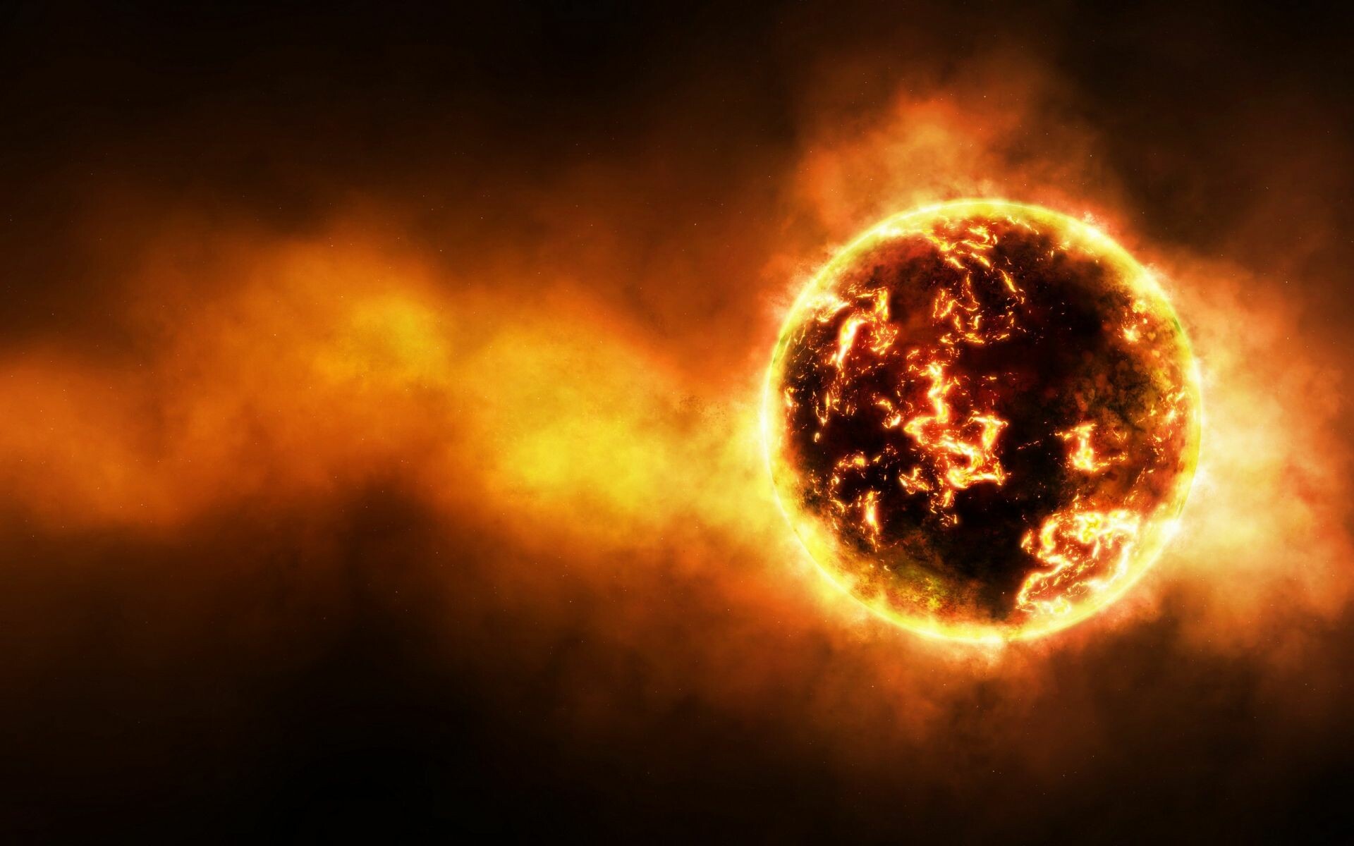 Brennende Sonne, Intensive Hitze, Feuriges Inferno, Sengende Himmel, 1920x1200 HD Desktop
