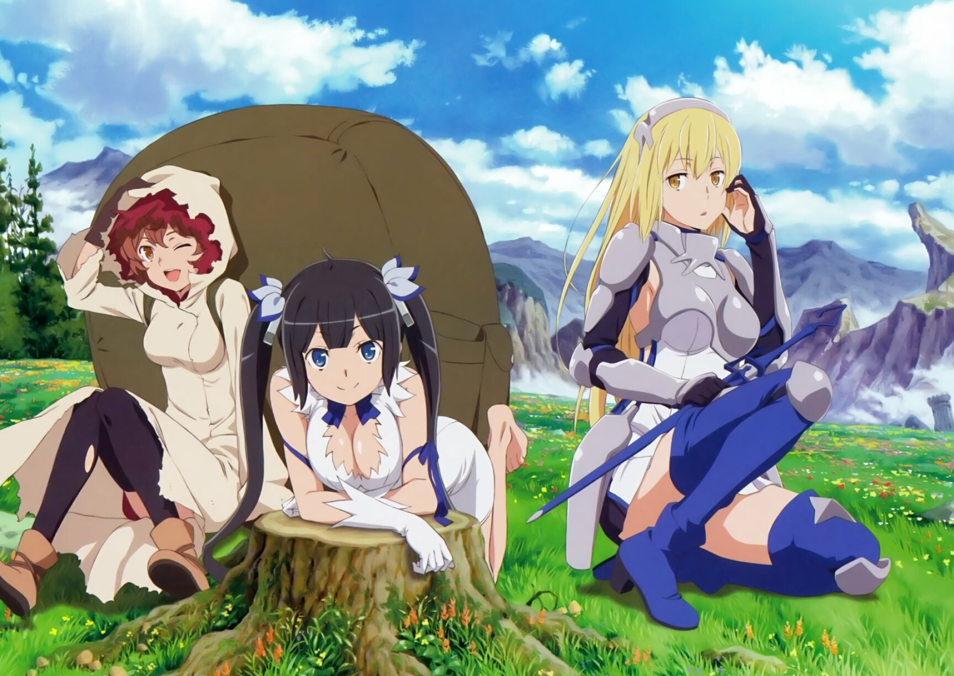 Is It Wrong to Try to Pick Up Girls in a Dungeon?: A 13-episode fantasy story put to screen by J.C. Staff and based on a light novel. 1920x1370 HD Background.