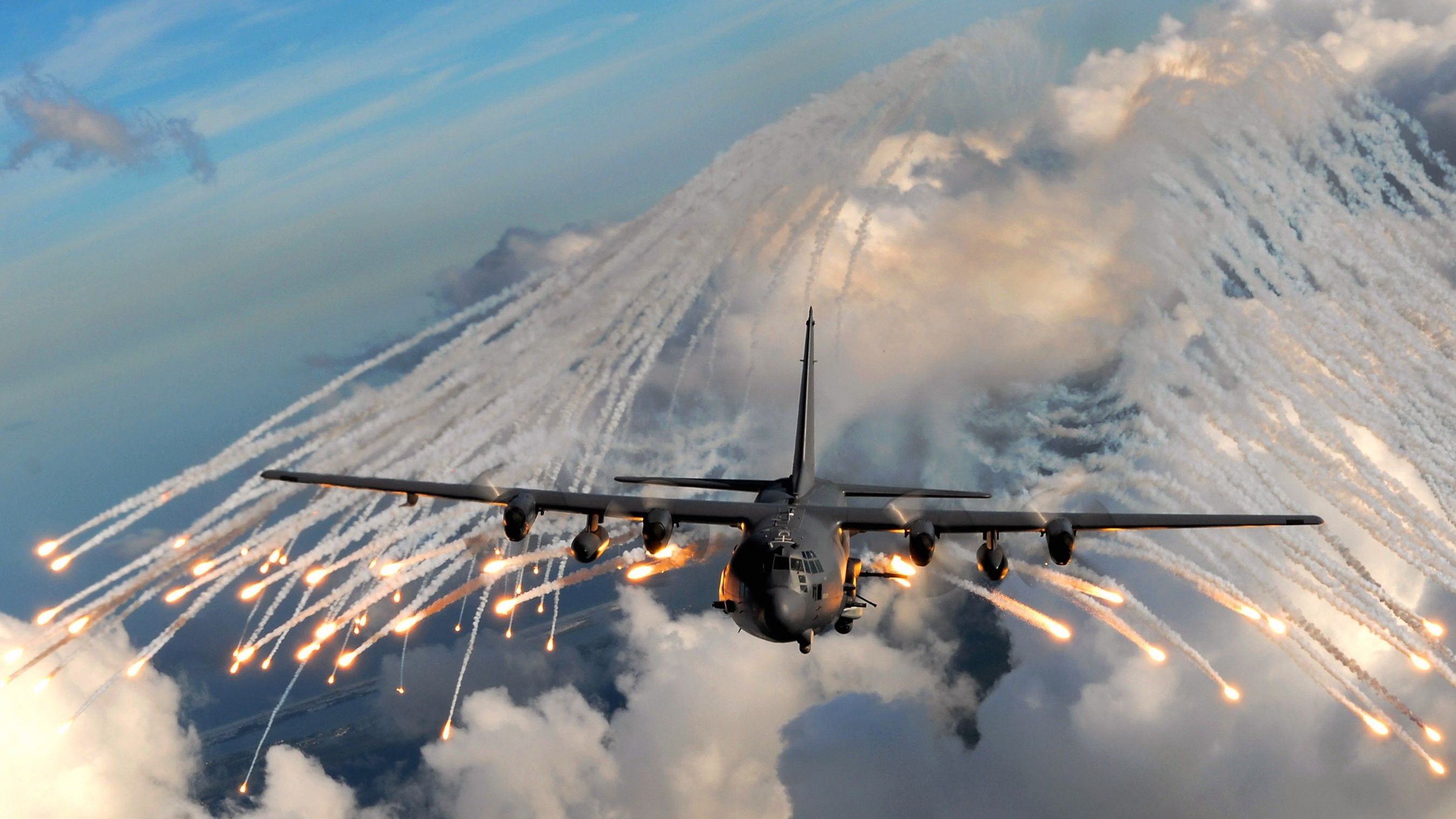 Lockheed Airplane, AC-130, Top Free Backgrounds, 2700x1520 HD Desktop