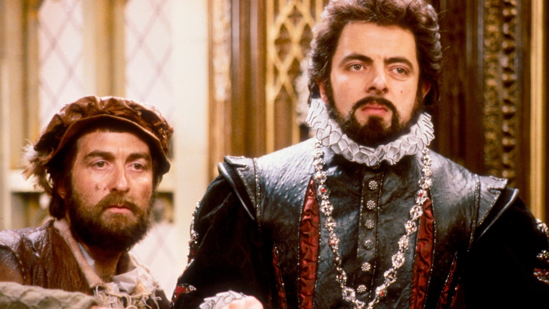 Rowan Atkinson: Edmund Blackadder, A series of four period British sitcoms, aired from 1983 to 1989. 1920x1080 Full HD Wallpaper.