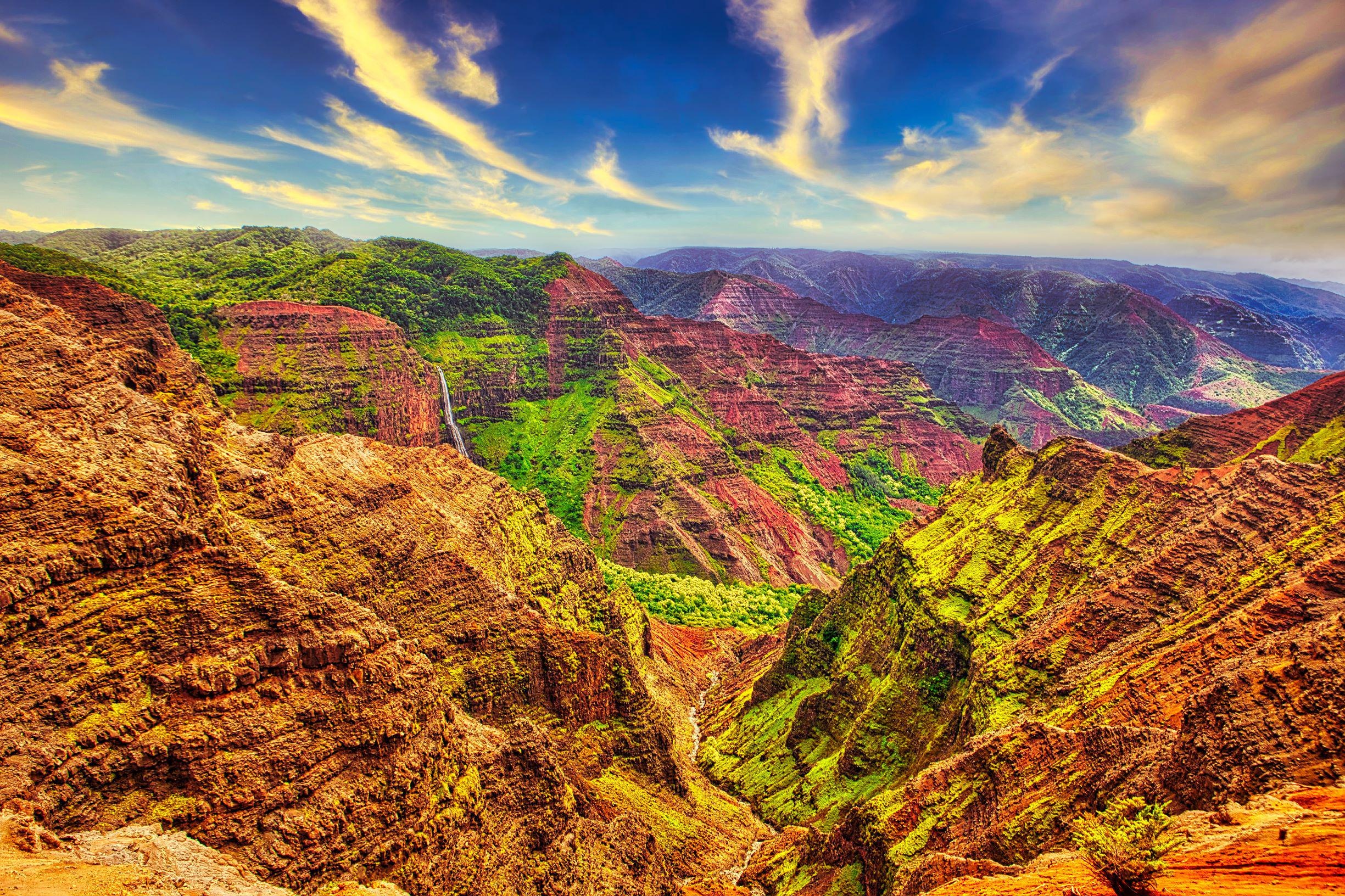 Waimea canyon overlook, Stunning natural beauty, 2450x1640 HD Desktop