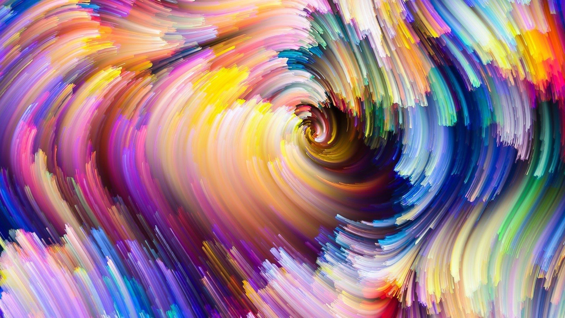 Abstract colors, Swirl wallpaper, Modern art, Rainbow painting, 1920x1080 Full HD Desktop