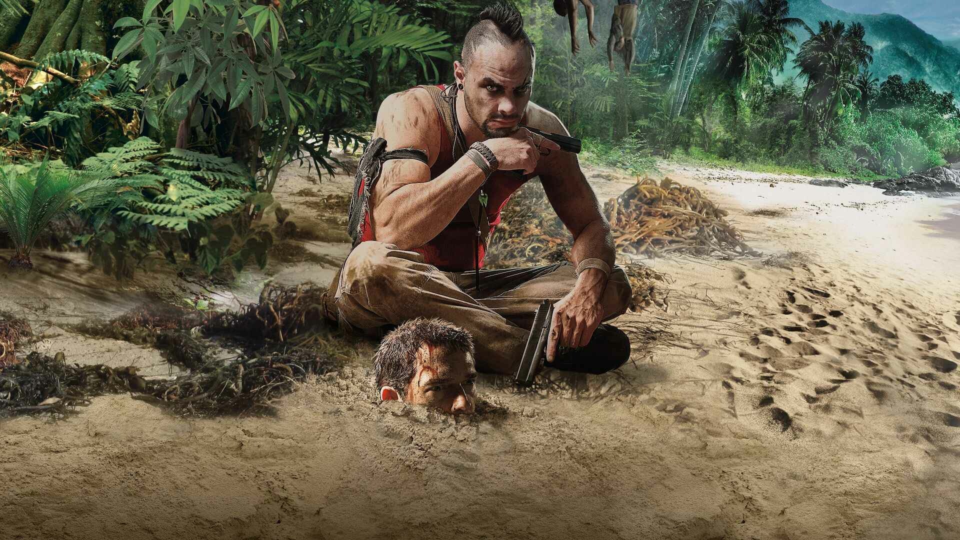 Far Cry 3: Vaas, The secondary antagonist of the 2012 first-person-shooter video game. 1920x1080 Full HD Wallpaper.