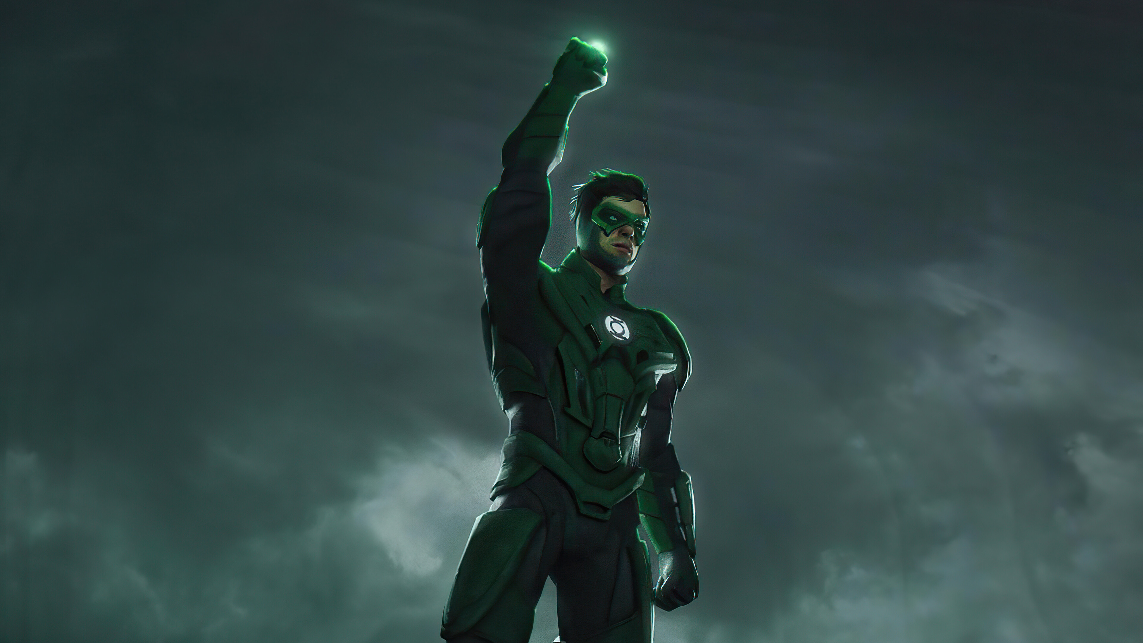 Green Lantern: A superhero appearing in American comic books published by DC Comics. 3840x2160 4K Background.