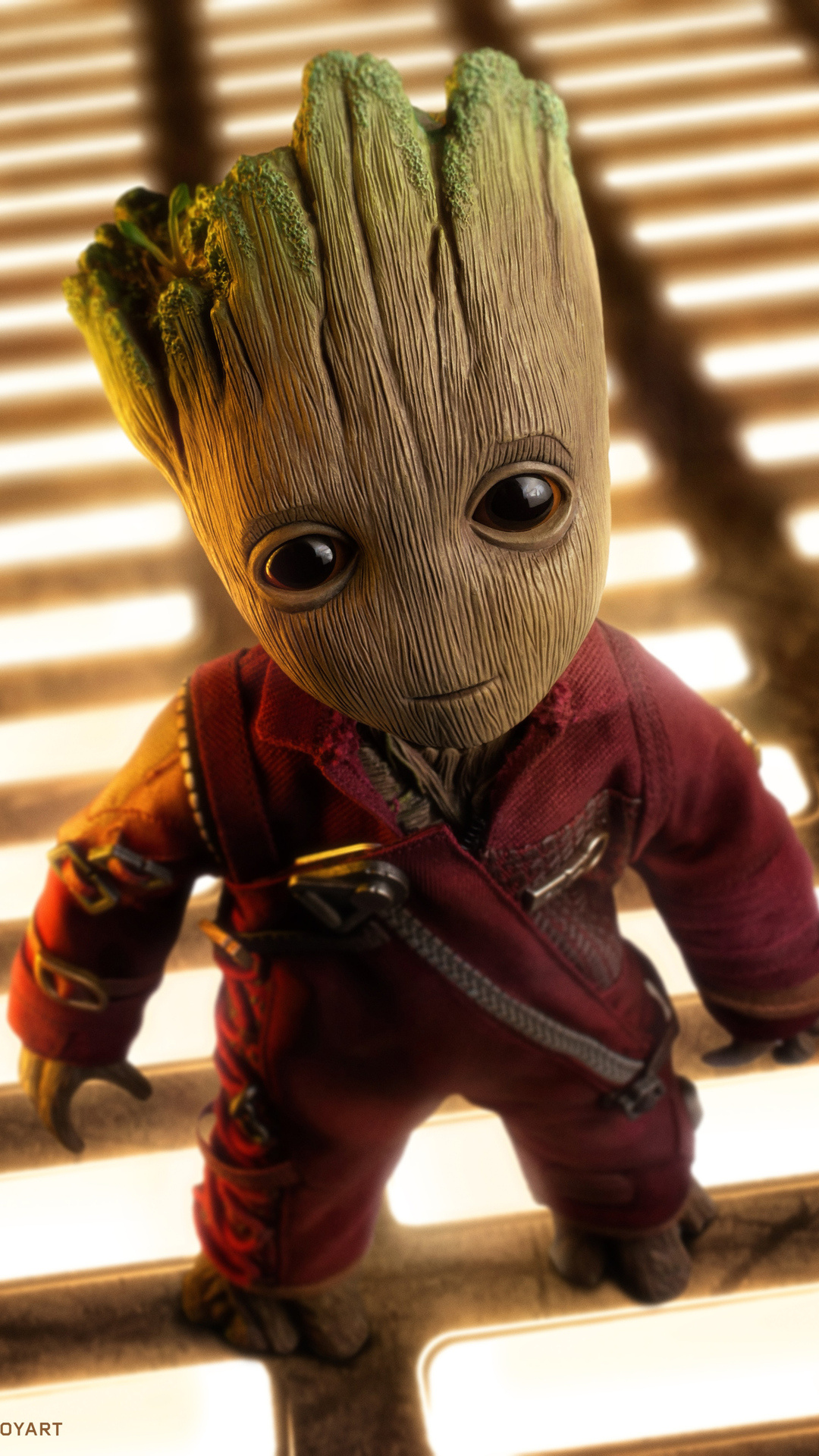4K Baby Groot, Cute iPhone wallpapers, High-quality images, Marvel character, 1080x1920 Full HD Phone