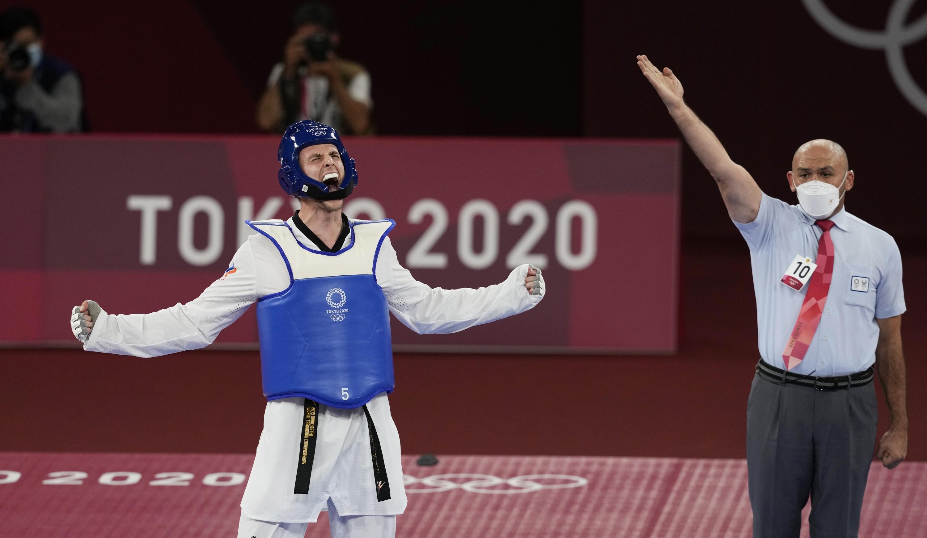 Olympics: Vladislav Larin, Russian taekwondo fighter, World and European Champion. 3000x1750 HD Wallpaper.