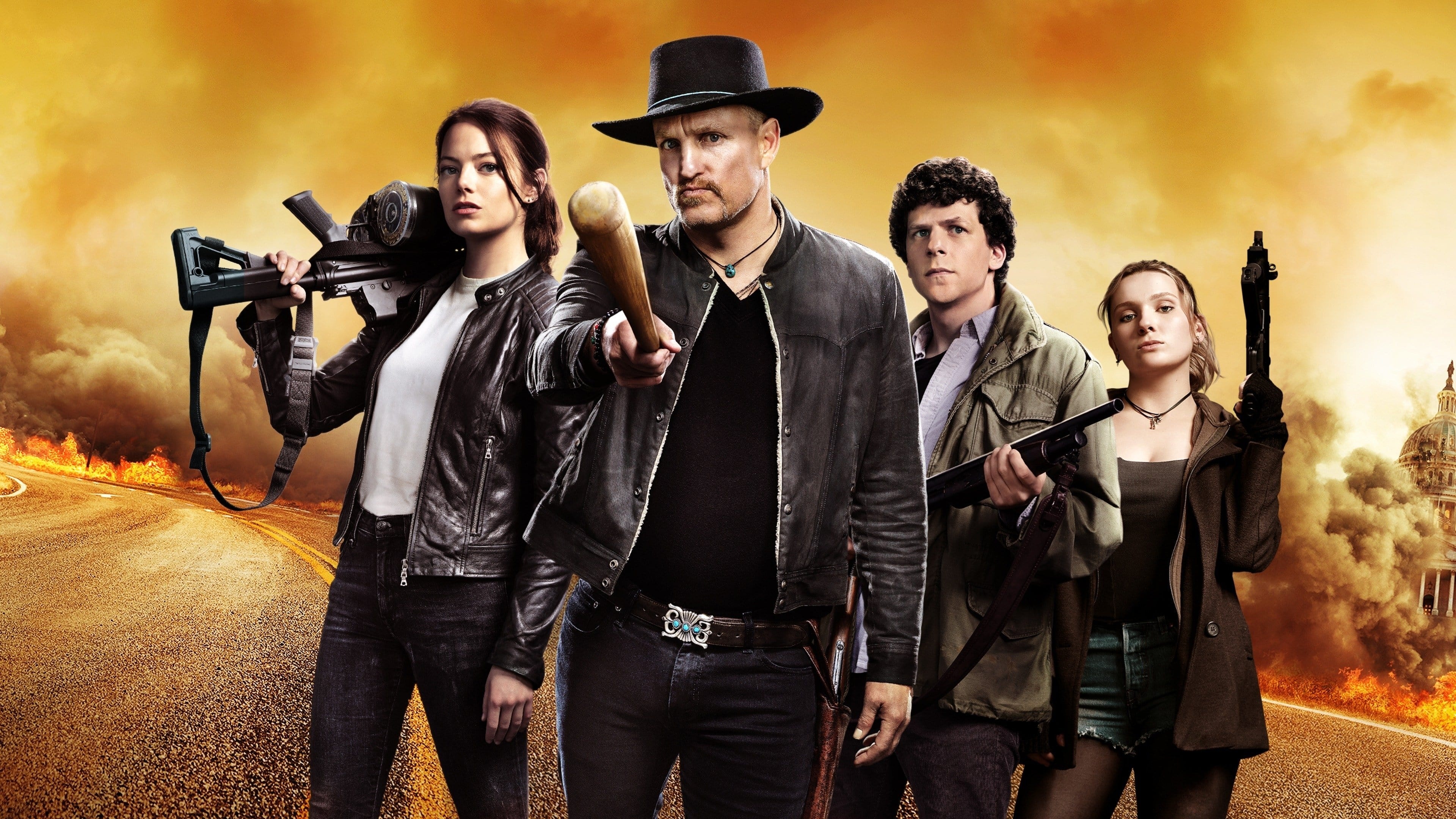 Zombieland: Double Tap, a 2019 American post-apocalyptic zombie comedy film. 3840x2160 4K Wallpaper.