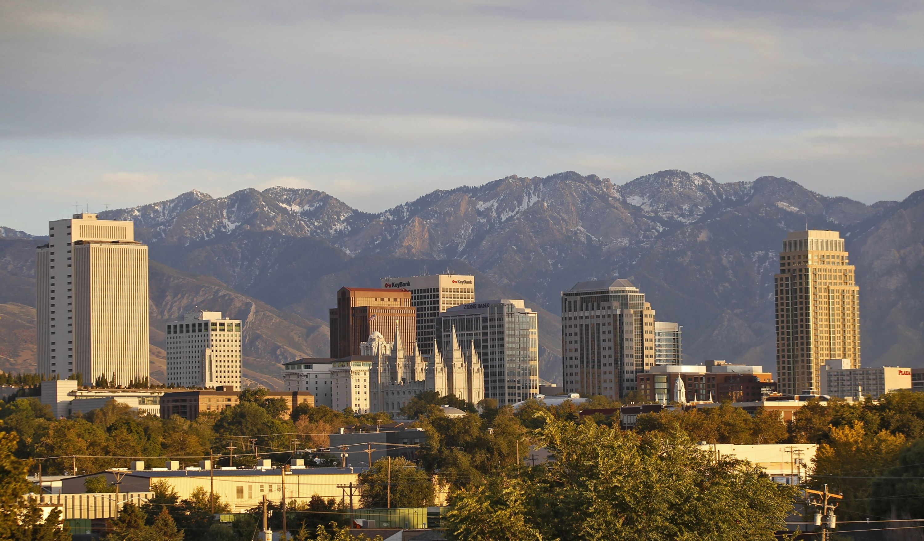 Salt Lake City skyline, Trouble Utah, Alpine securities, 3000x1760 HD Desktop