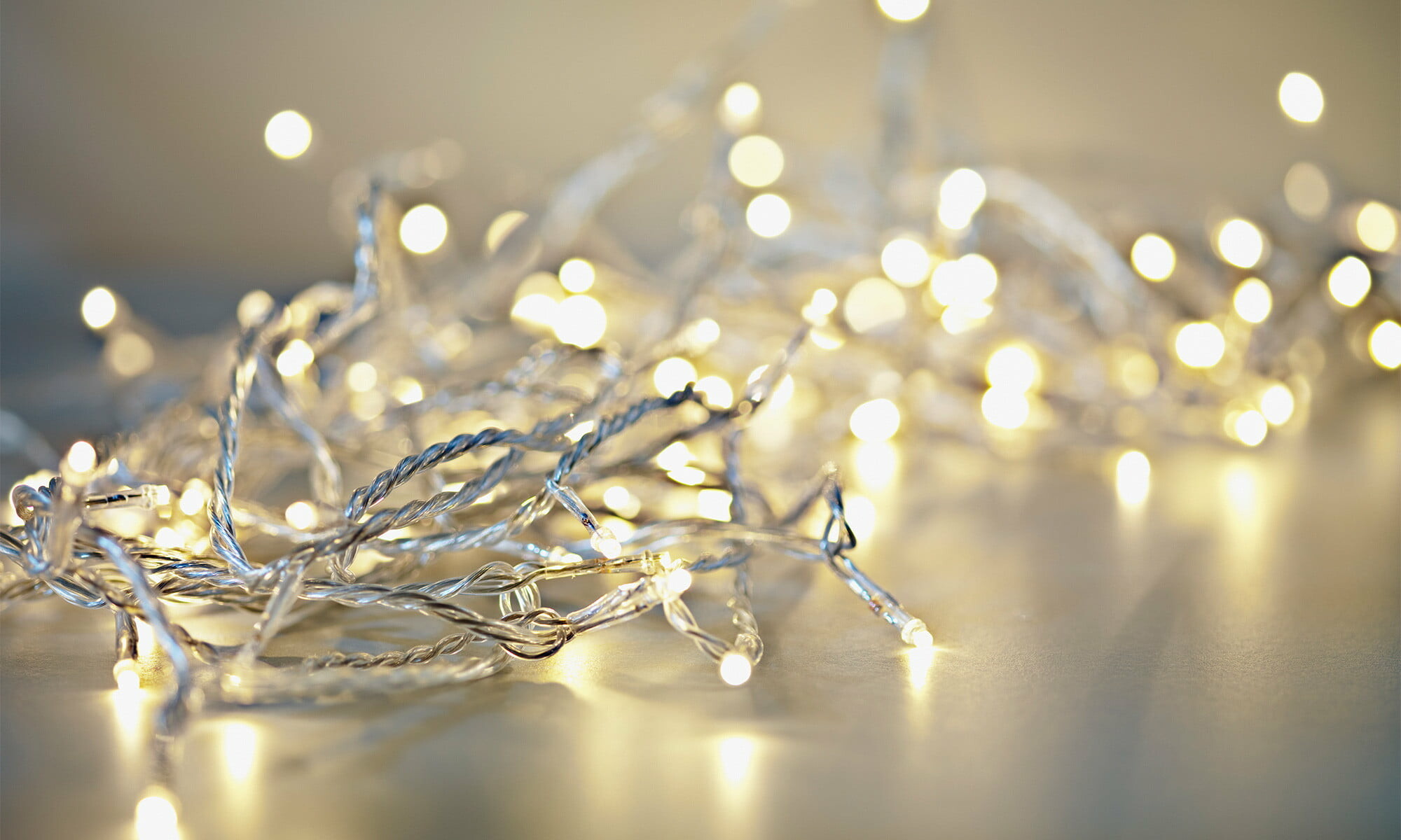 Fairy Lights: Small electric bulbs on a strand which are used decoratively. 2000x1200 HD Wallpaper.