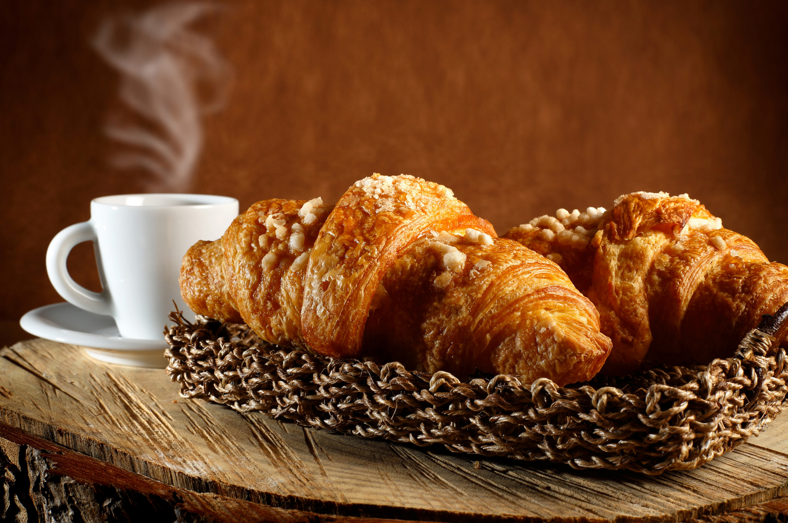 Croissant: The dough is layered with butter, Eaten plain or with jam. 2560x1700 HD Wallpaper.