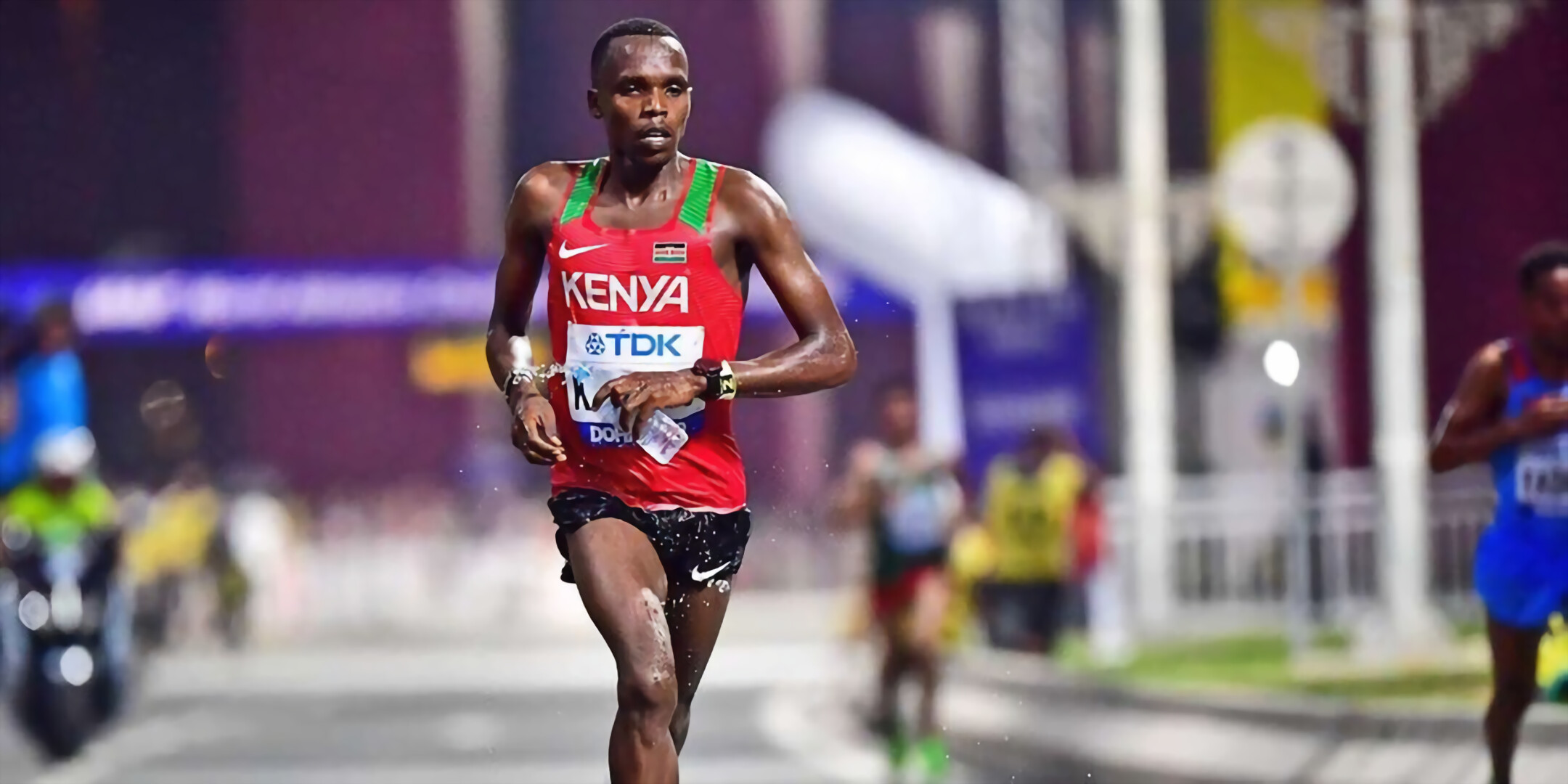 Amos Kipruto, Endurance powerhouse, Marathon superstar, Untiring speed, 2160x1080 Dual Screen Desktop