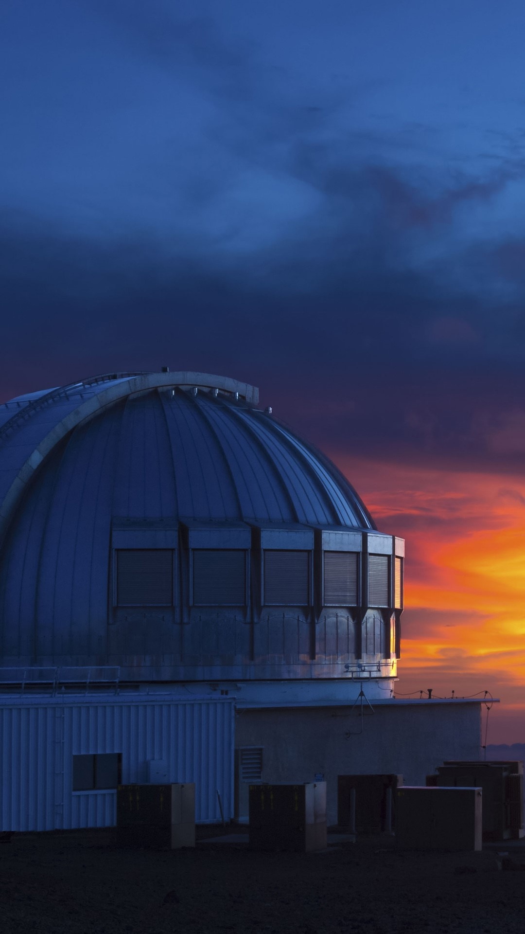 Mauna Kea Observatories, United Kingdom Infrared Telescope, Sunset, Hawaii, 1080x1920 Full HD Phone