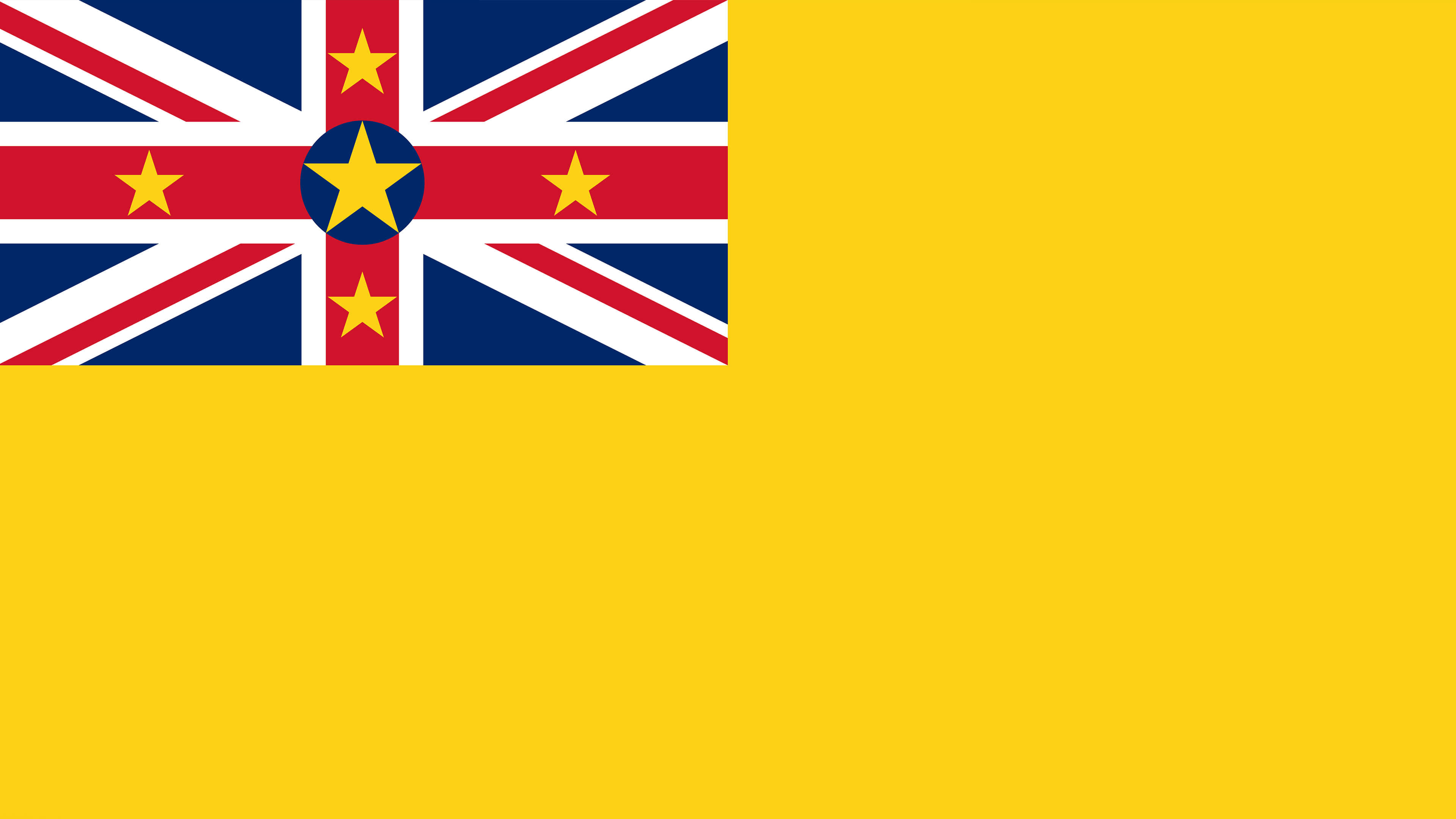 Niue, Flag, UHD 4K, 3840x2160 4K Desktop