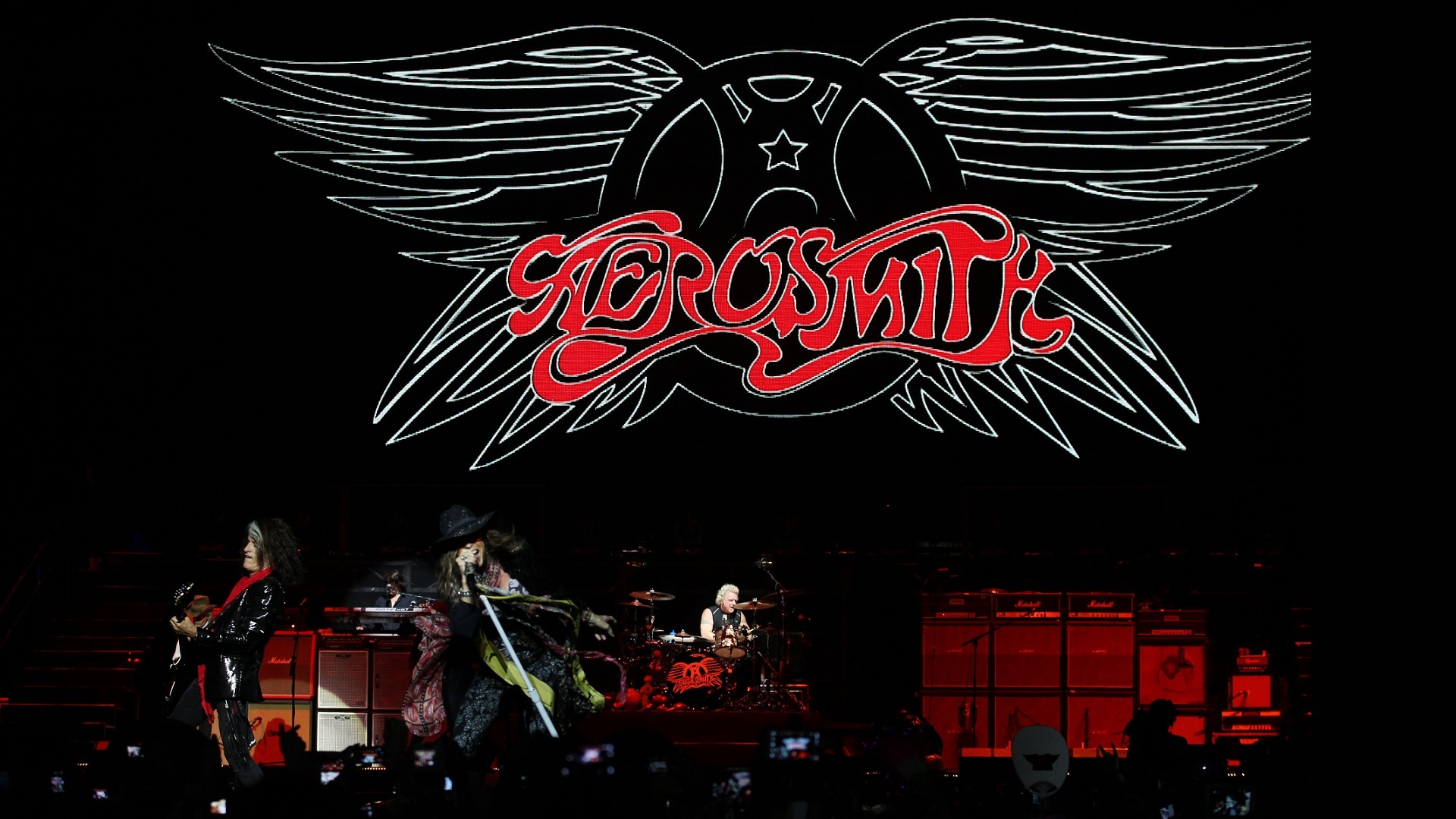 Joey Kramer, Aerosmith concert, The Vault 103. 5FM, 1920x1080 Full HD Desktop