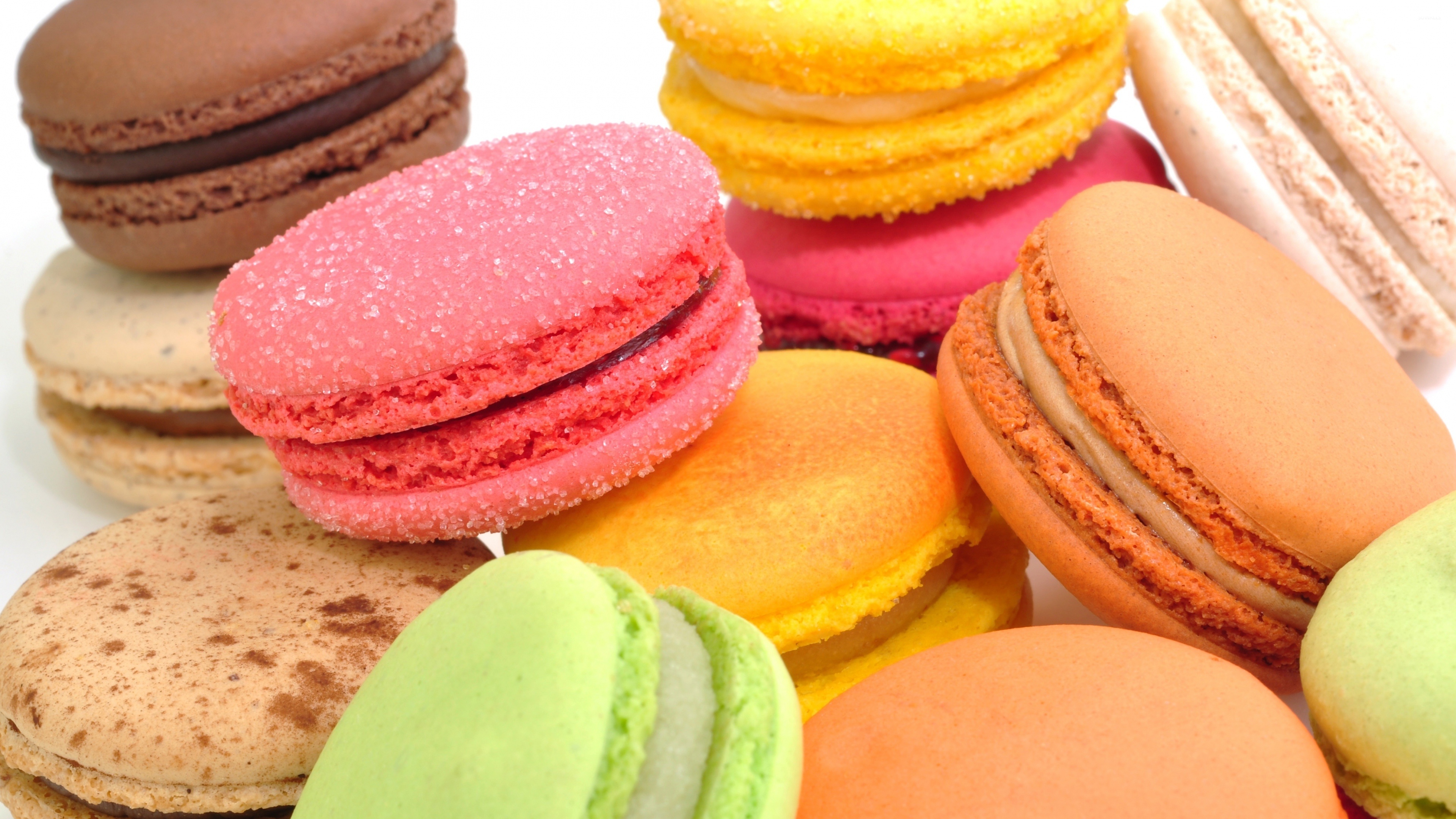 Macaron: Macarons, A sweet meringue-based confection. 3840x2160 4K Background.