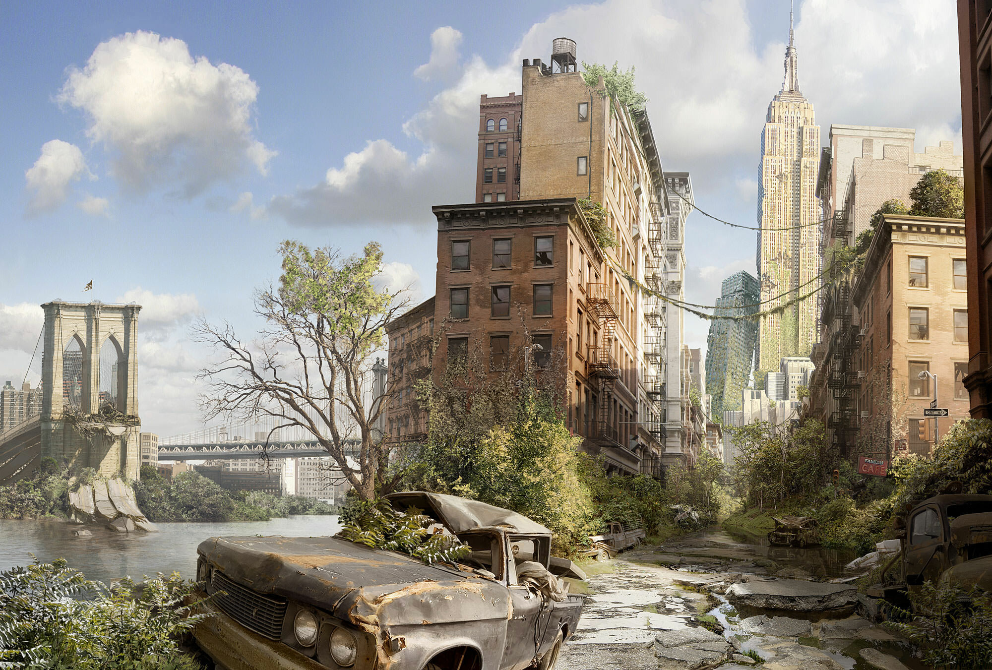 Post-apocalypse: A great catastrophe, The collapse of civilization. 2000x1360 HD Wallpaper.