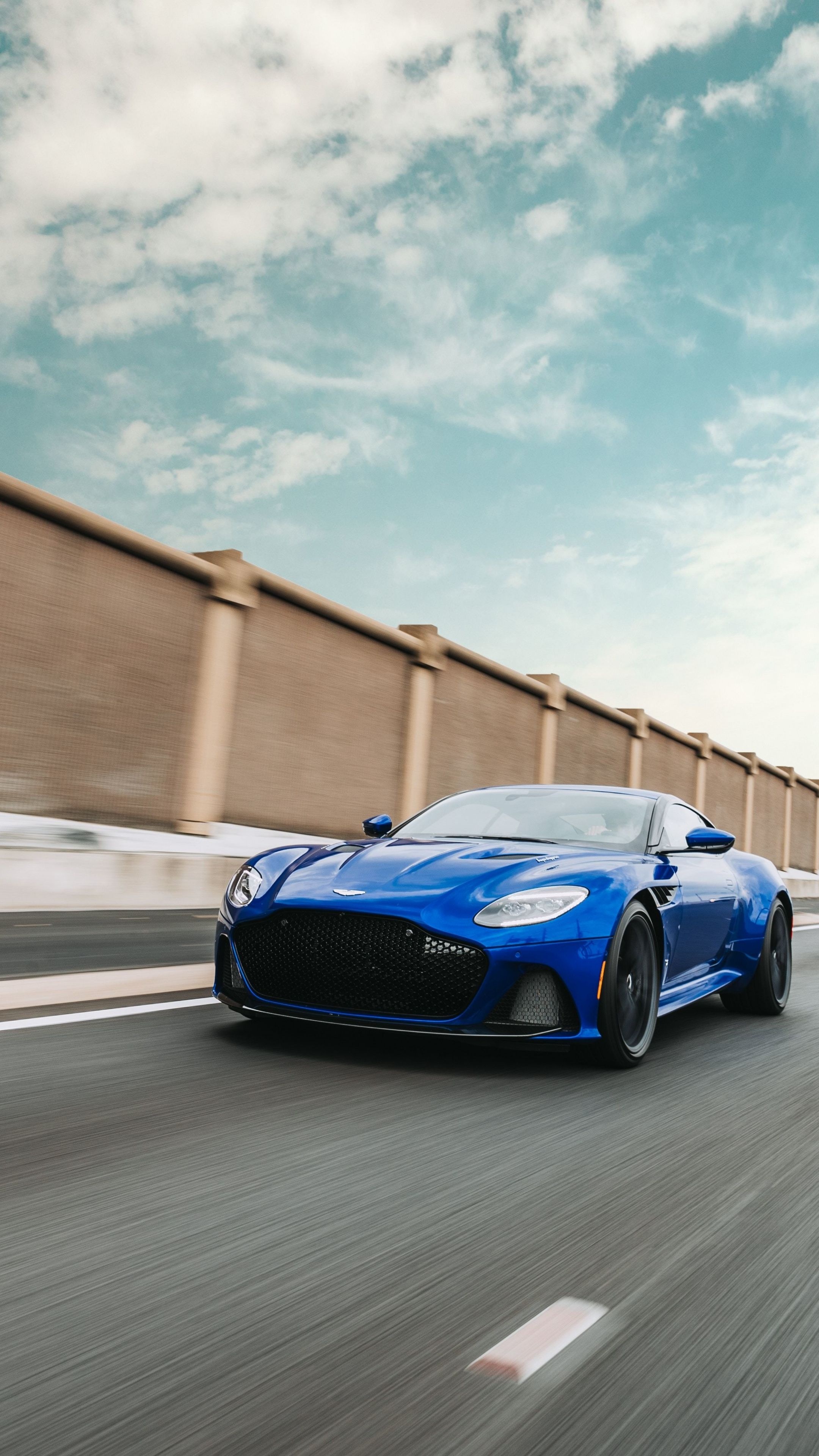 Aston Martin Vantage, Blue sports car delight, Stunning wallpaper background, Automotive elegance, 2160x3840 4K Phone